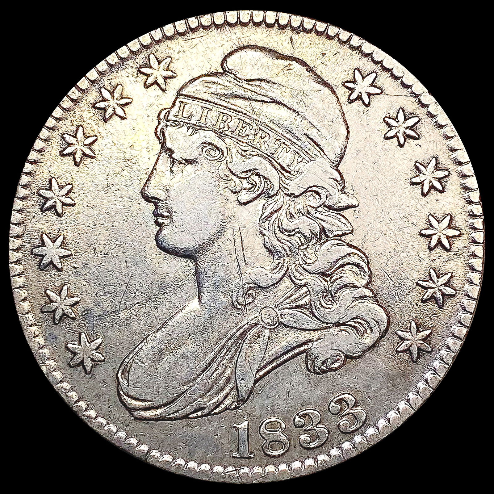 1833 Capped Bust Half Dollar LIGHTLY CIRCULATED (1 of 2)