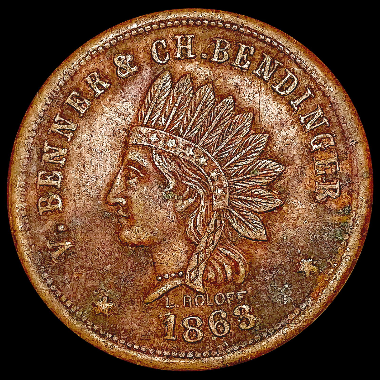 1863 Civil War Token CLOSELY UNCIRCULATED (1 of 2)