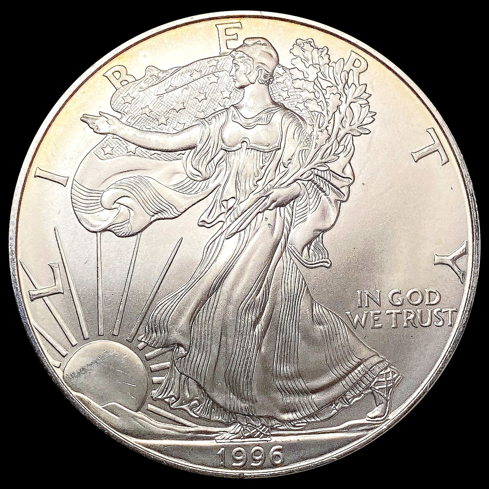 1996 American 1oz Silver Eagle SUPERB GEM BU (1 of 2)