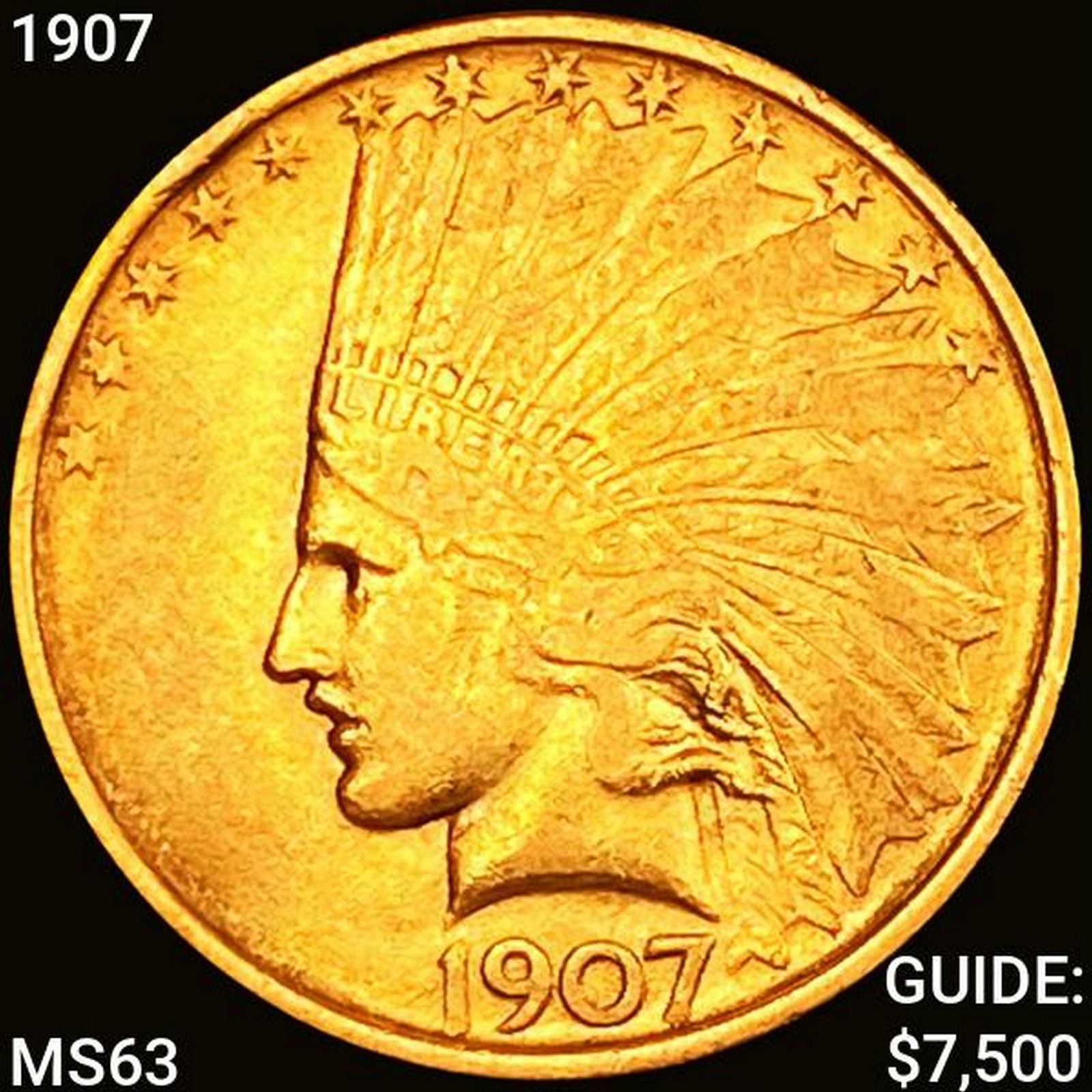 1907 $10 Gold Eagle CHOICE BU (1 of 2)