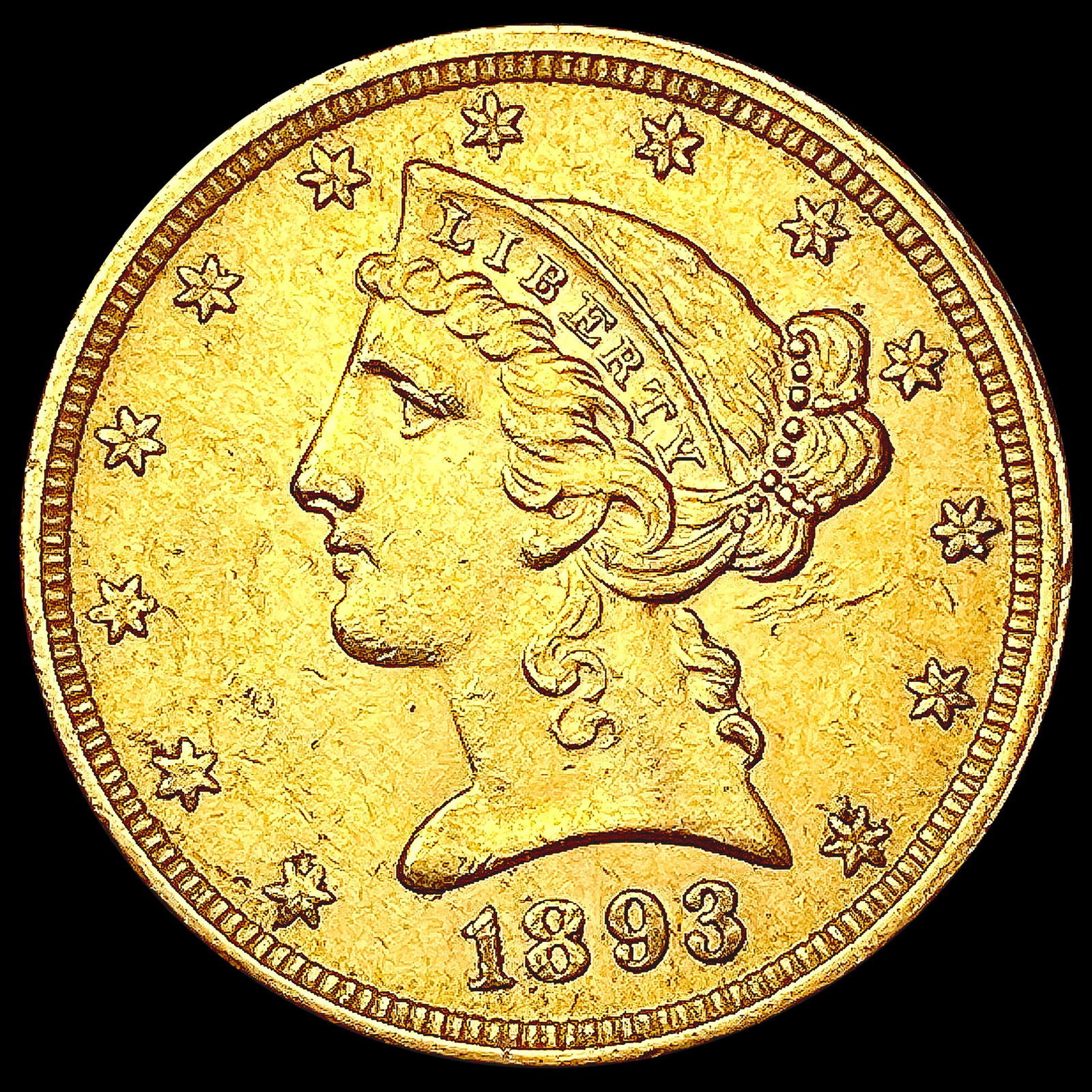 1893 $5 Gold Half Eagle UNCIRCULATED (1 of 2)