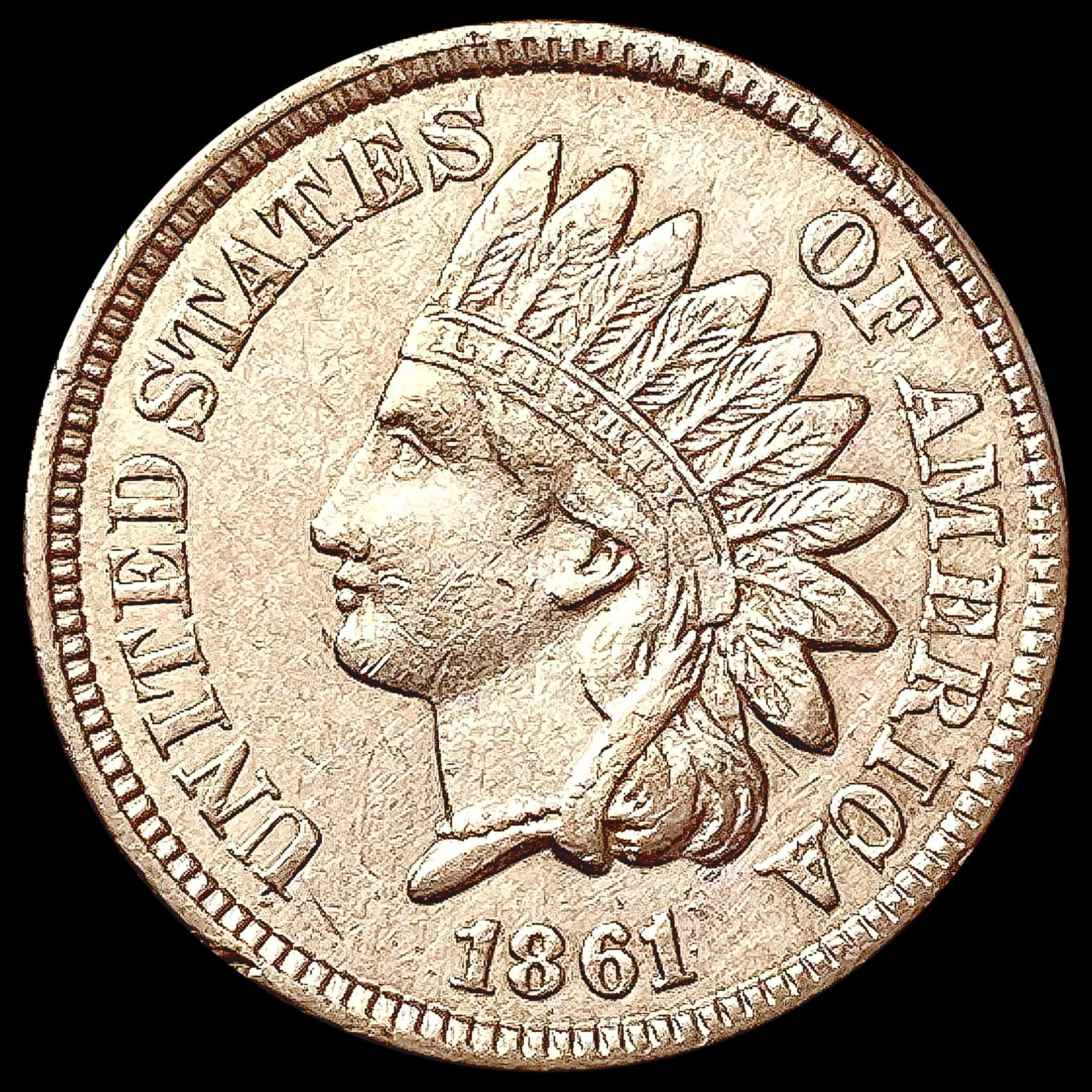 1861 Indian Head Cent CLOSELY UNCIRCULATED (1 of 2)
