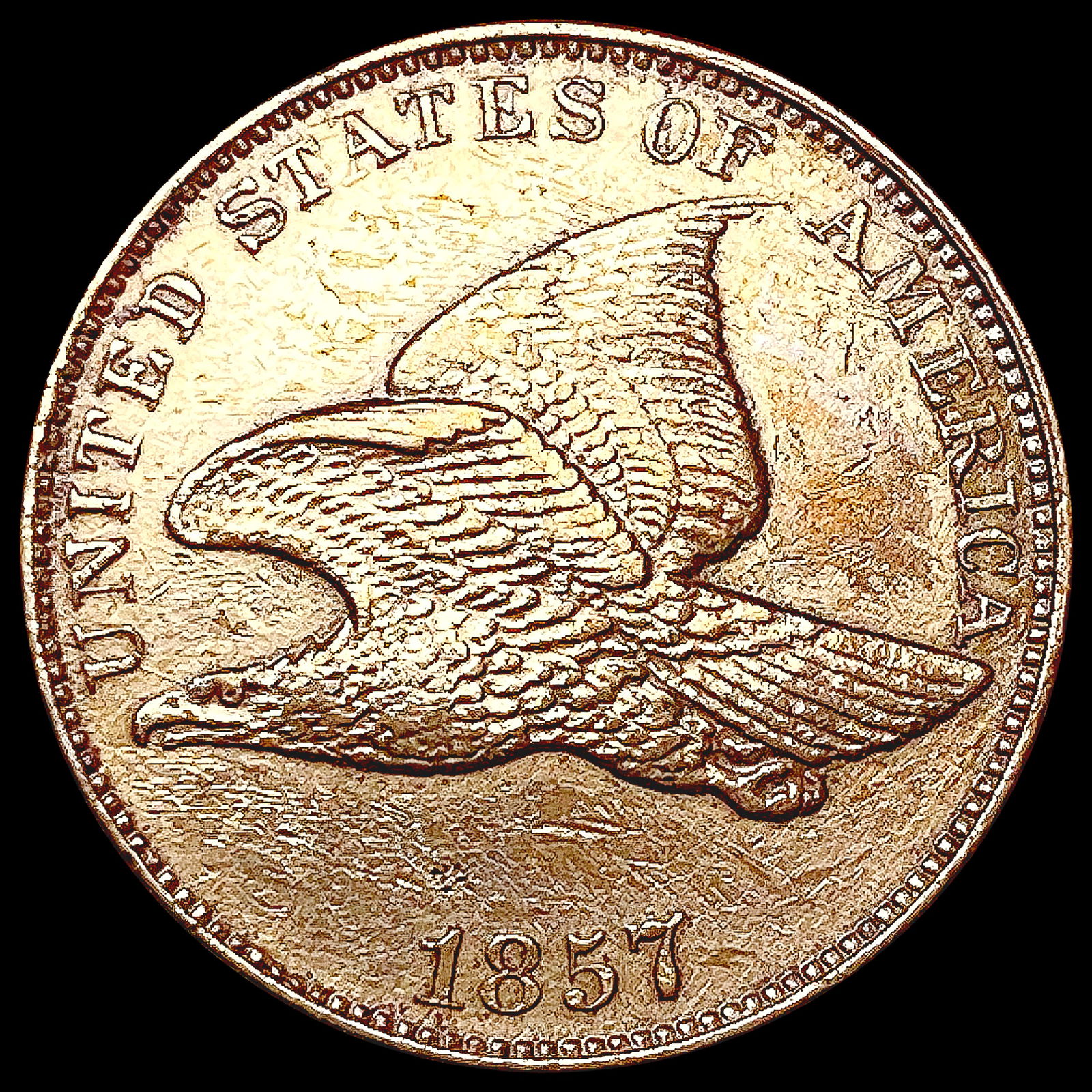 1857 Flying Eagle Cent CLOSELY UNCIRCULATED (1 of 2)
