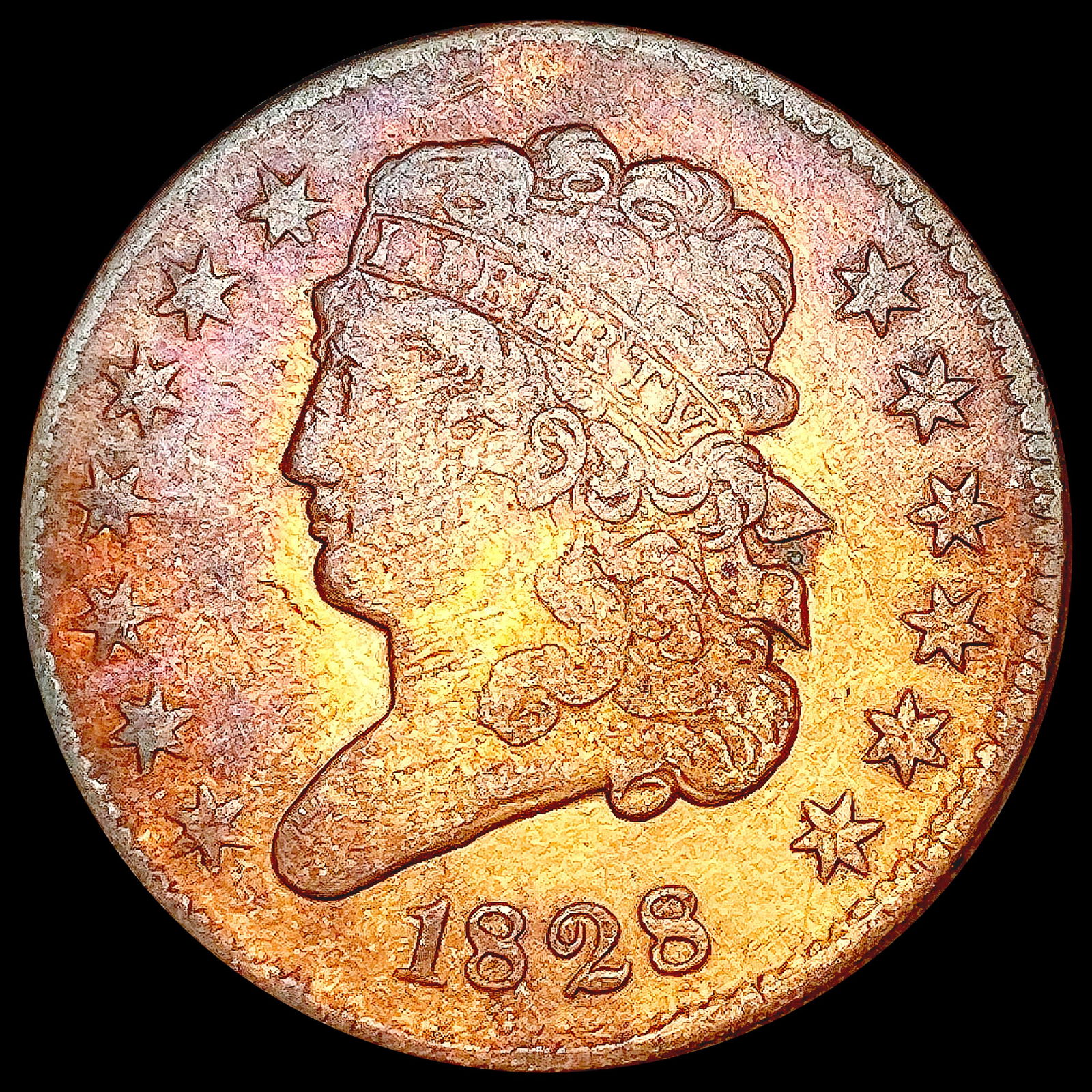 1828 13 Stars Classic Head Half Cent LIGHTLY CIRCU (1 of 2)