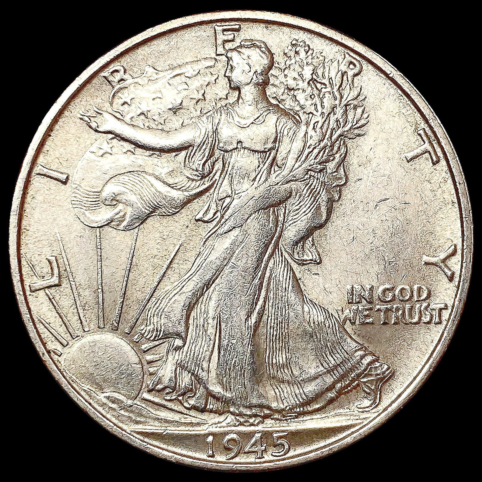 1945-S Walking Liberty Half Dollar CHOICE AU: 1945-S Walking Liberty Half Dollar CHOICE AU