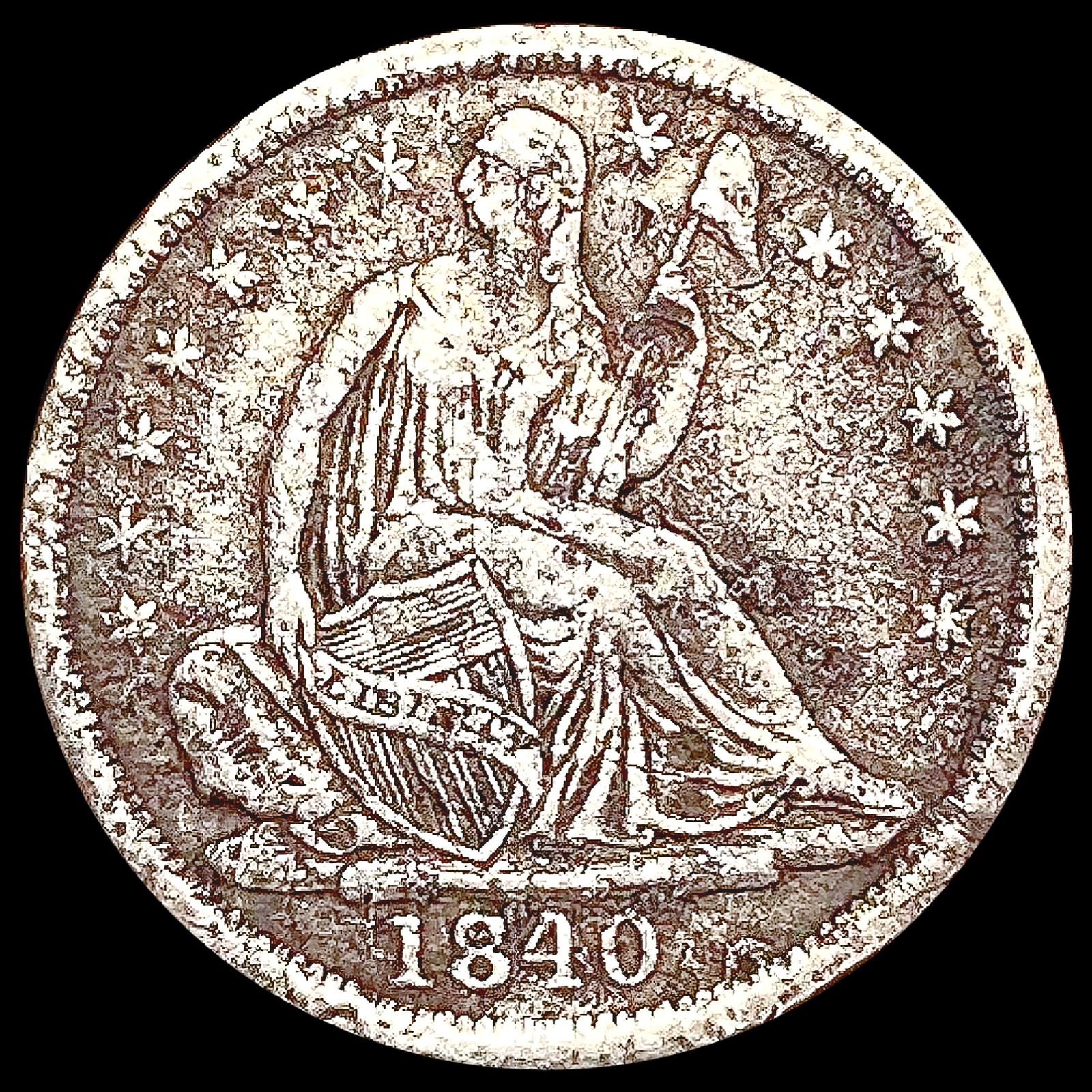 1840 Seated Liberty Half Dime LIGHTLY CIRCULATED (1 of 2)