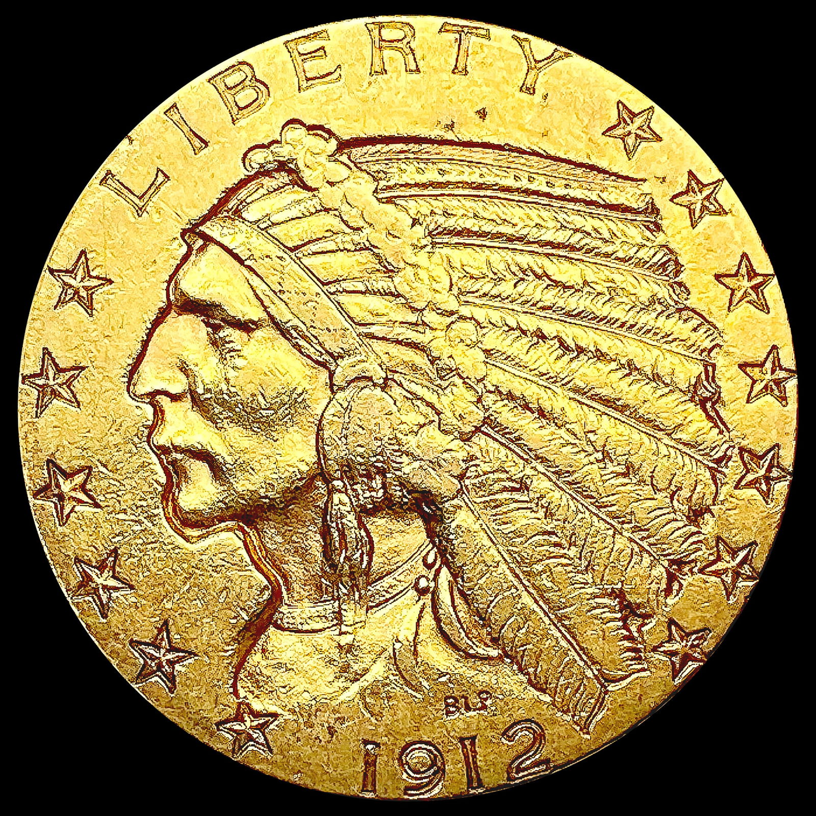1912 $5 Gold Half Eagle CLOSELY UNCIRCULATED (1 of 2)