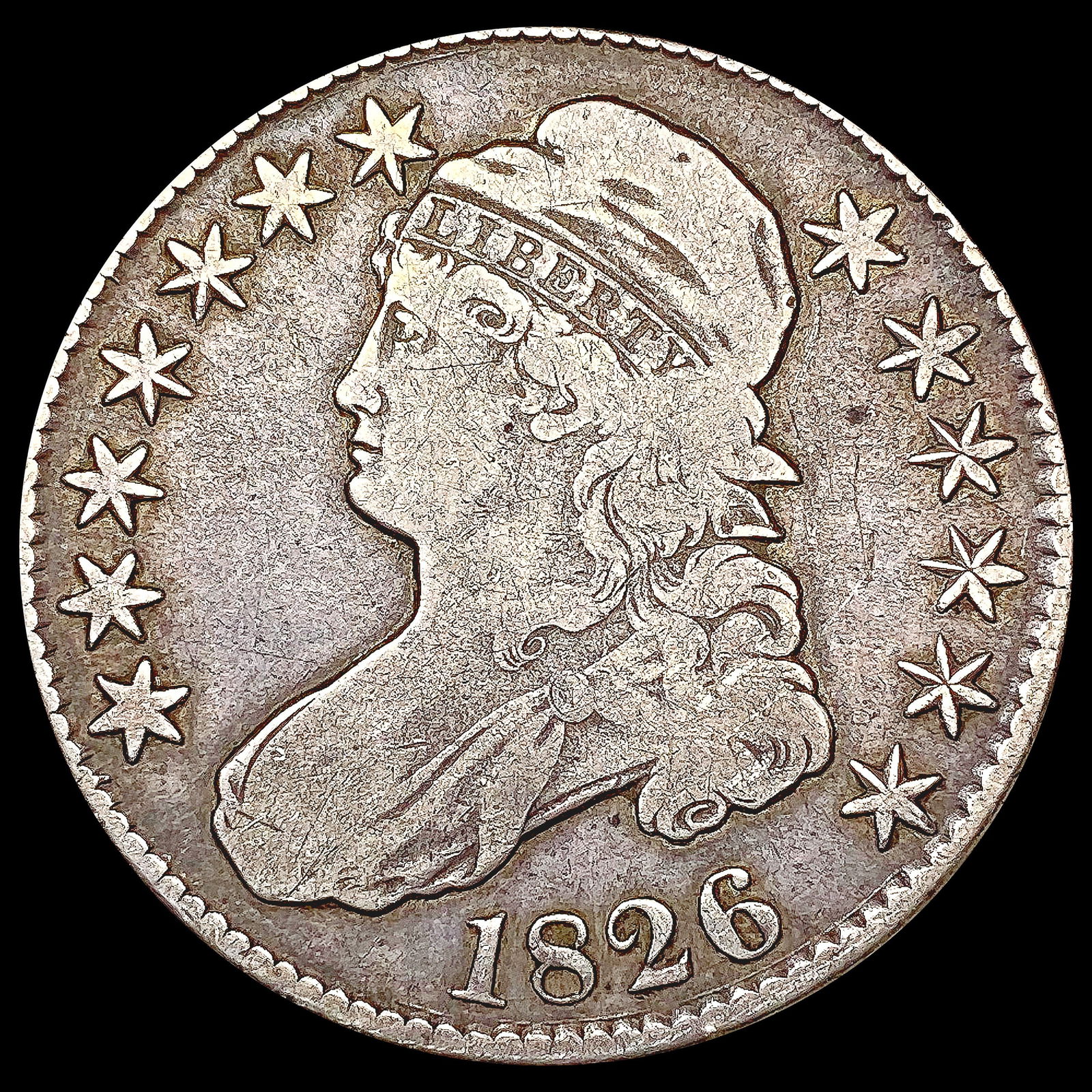 1826 Capped Bust Half Dollar LIGHTLY CIRCULATED (1 of 2)