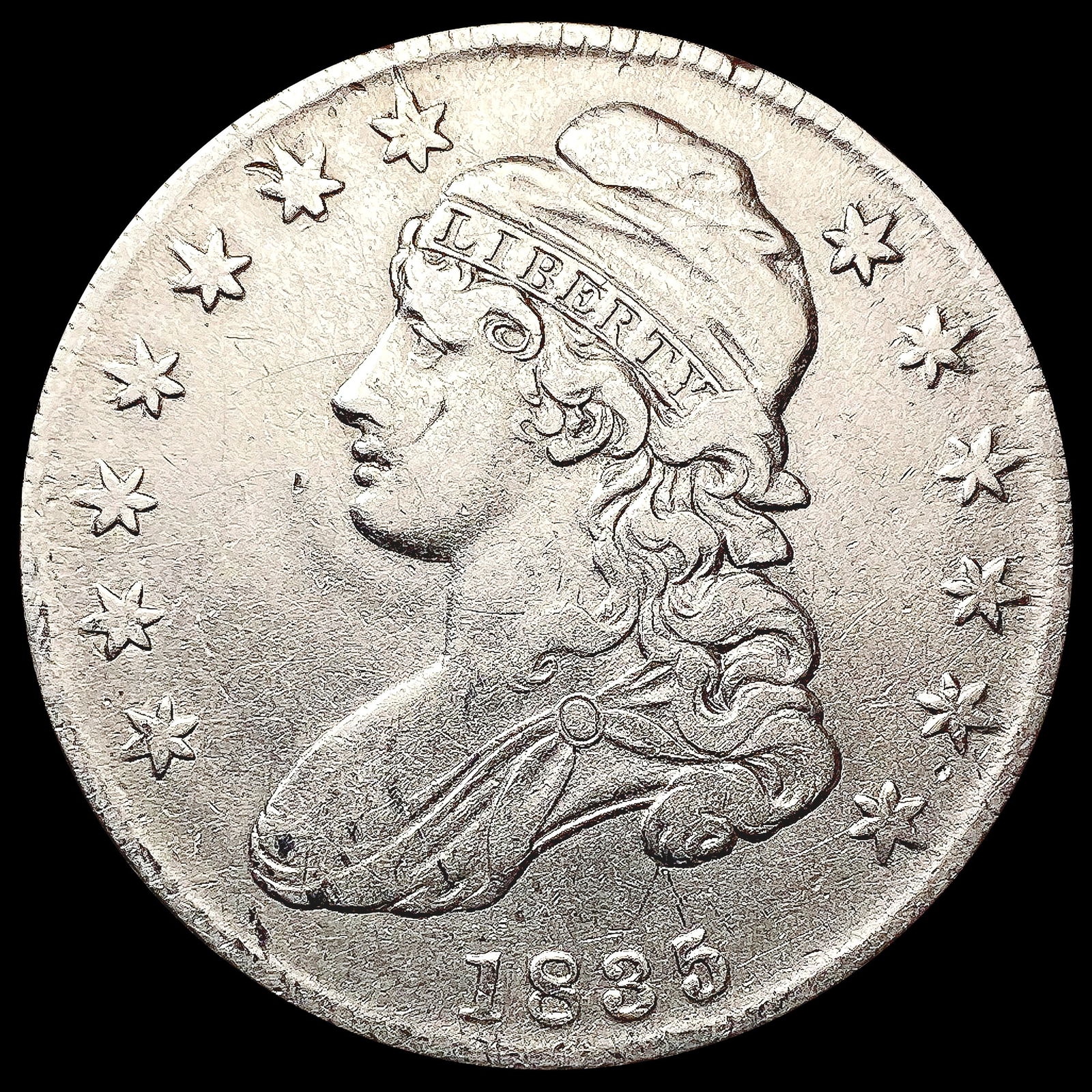 1835 Capped Bust Half Dollar CLOSELY UNCIRCULATED (1 of 2)