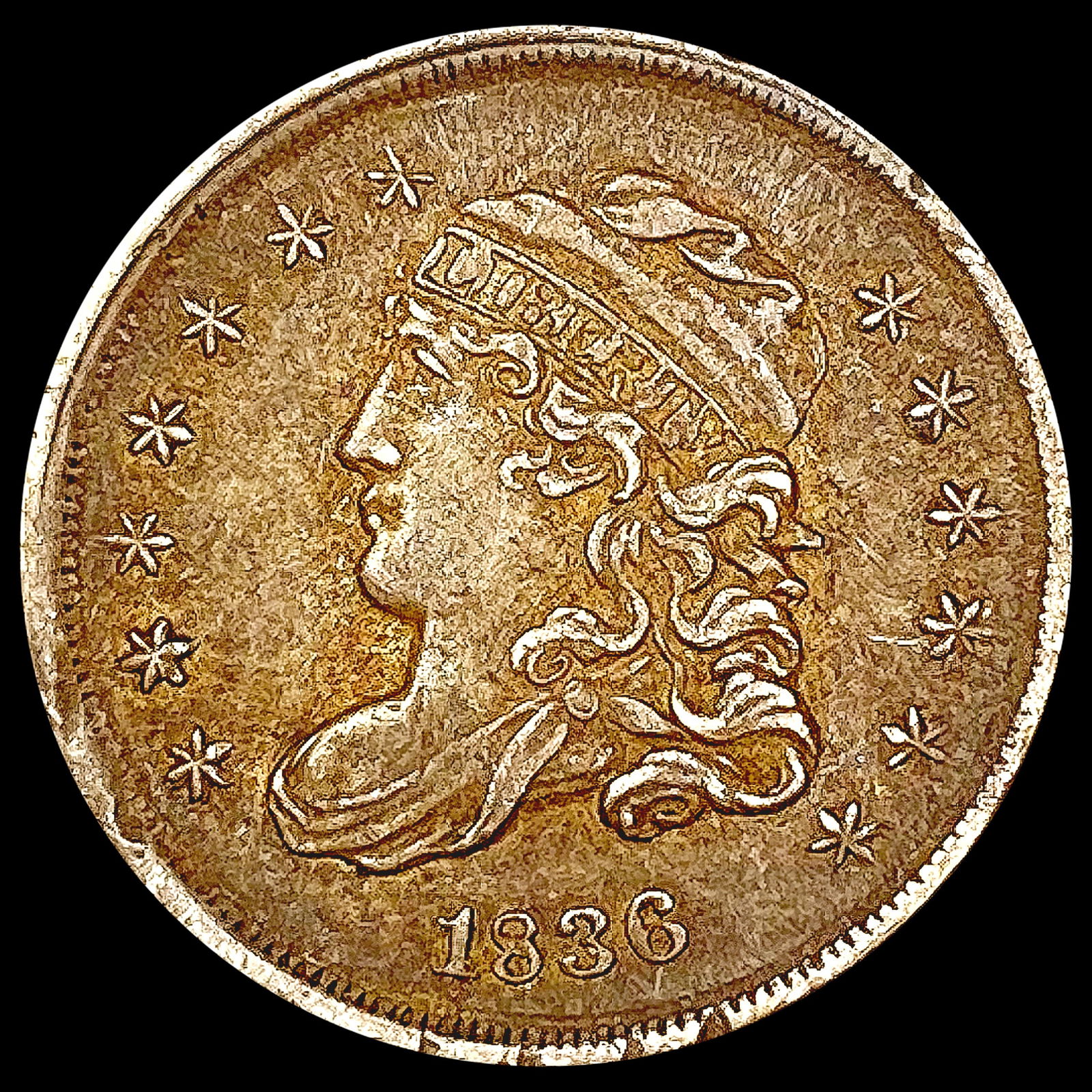 1836 Capped Bust Half Dime LIGHTLY CIRCULATED (1 of 2)