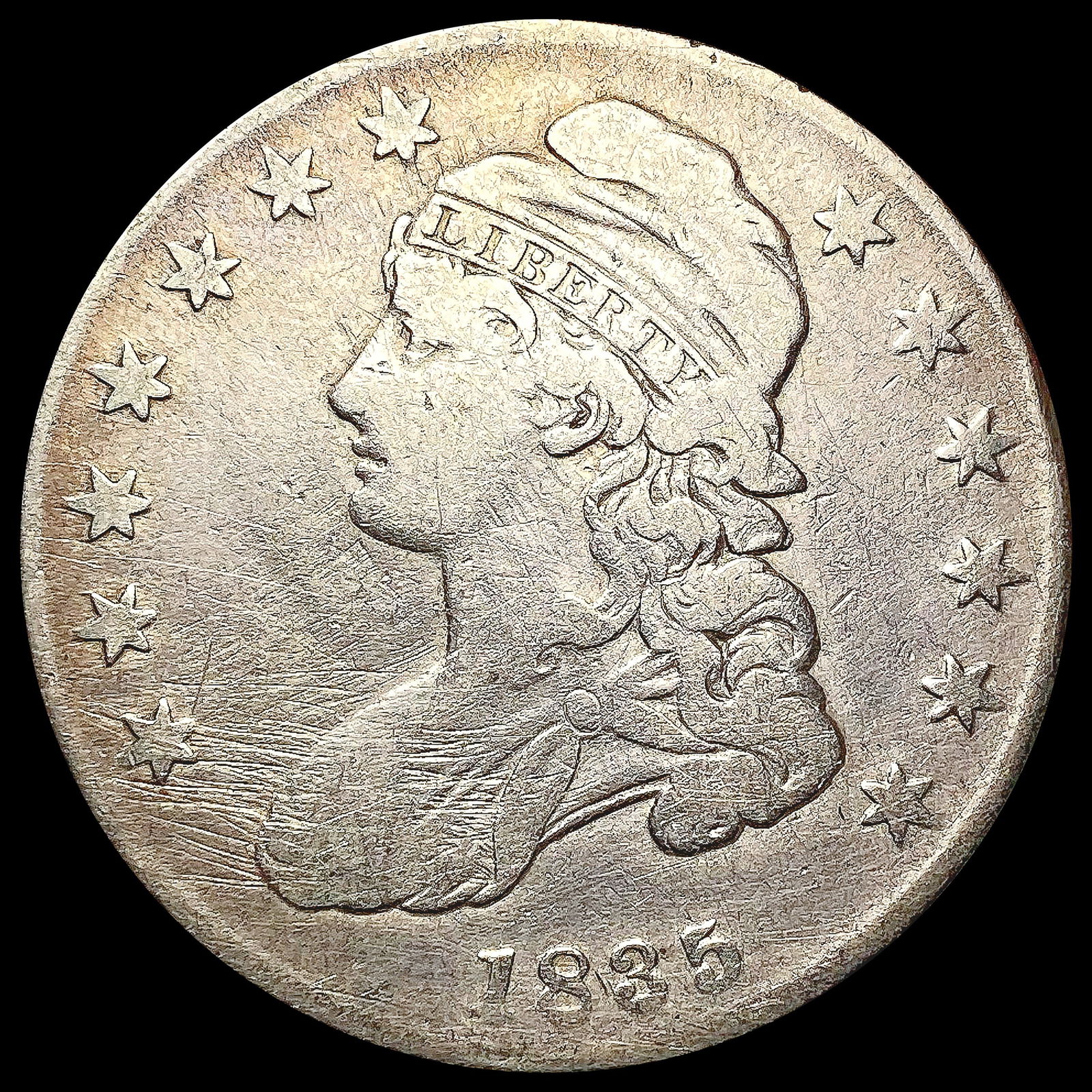 1835 Capped Bust Half Dollar NICELY CIRCULATED (1 of 2)
