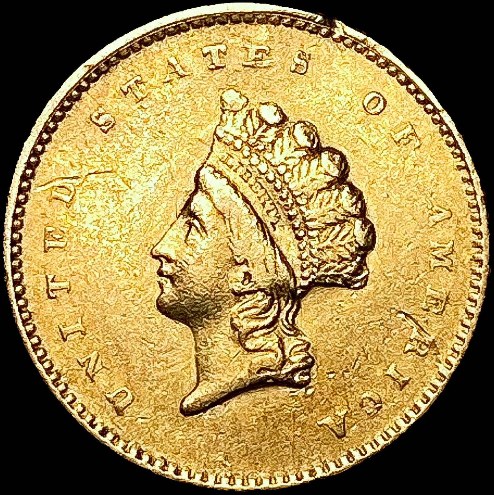 1854 Rare Gold Dollar CLOSELY UNCIRCULATED (1 of 2)