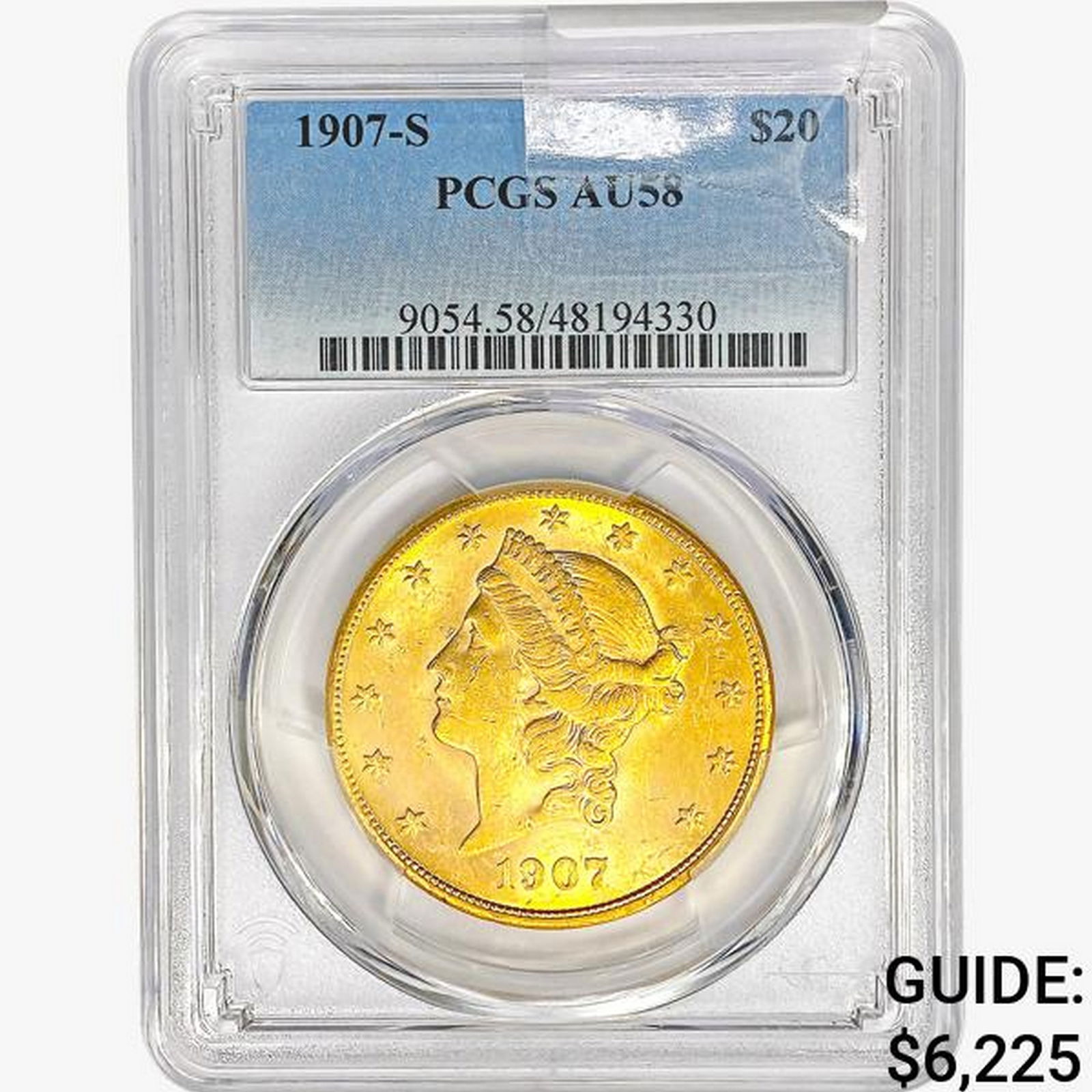 1907-S $20 Gold Double Eagle PCGS AU58 (1 of 2)
