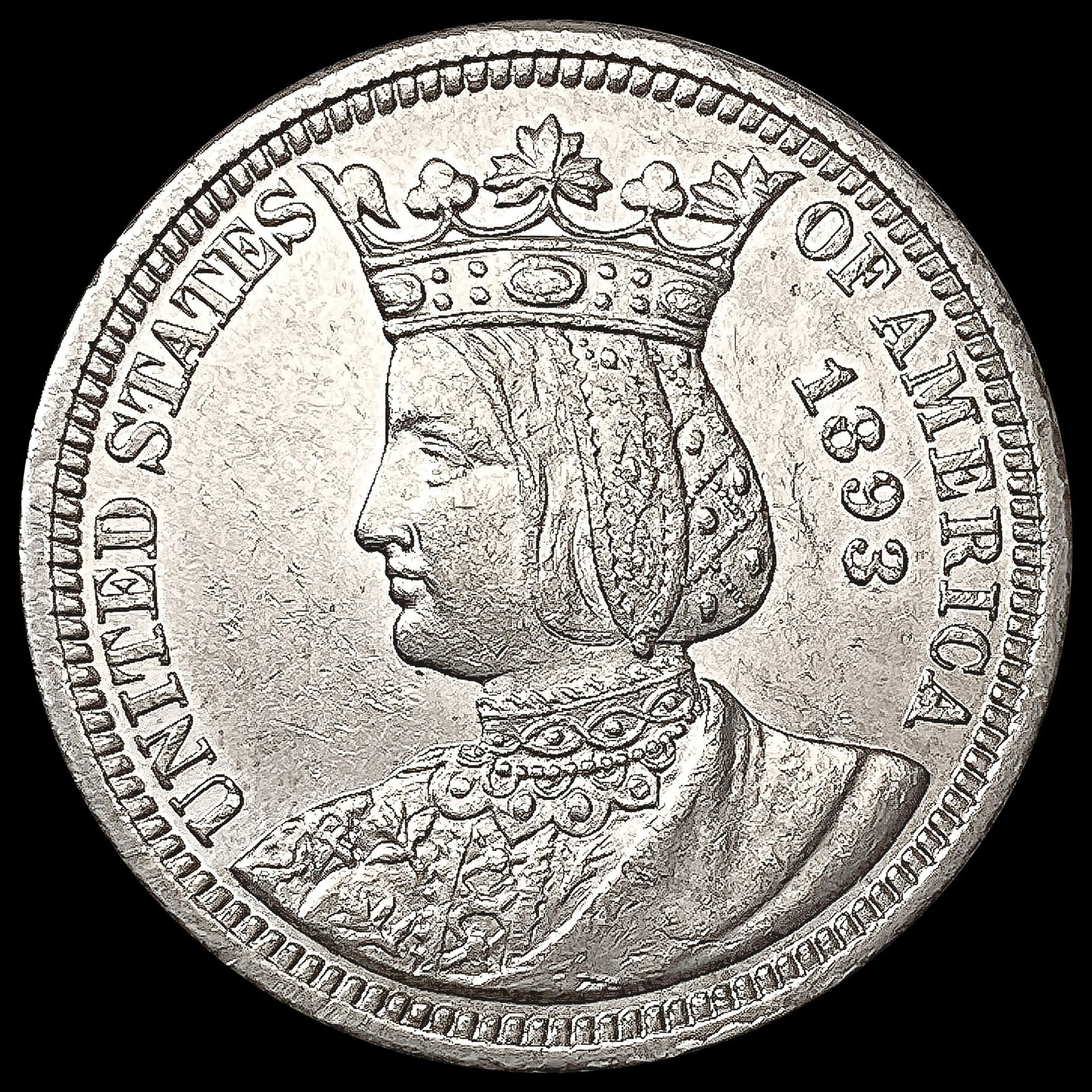 1893 Isabella Silver Quarter UNCIRCULATED (1 of 2)