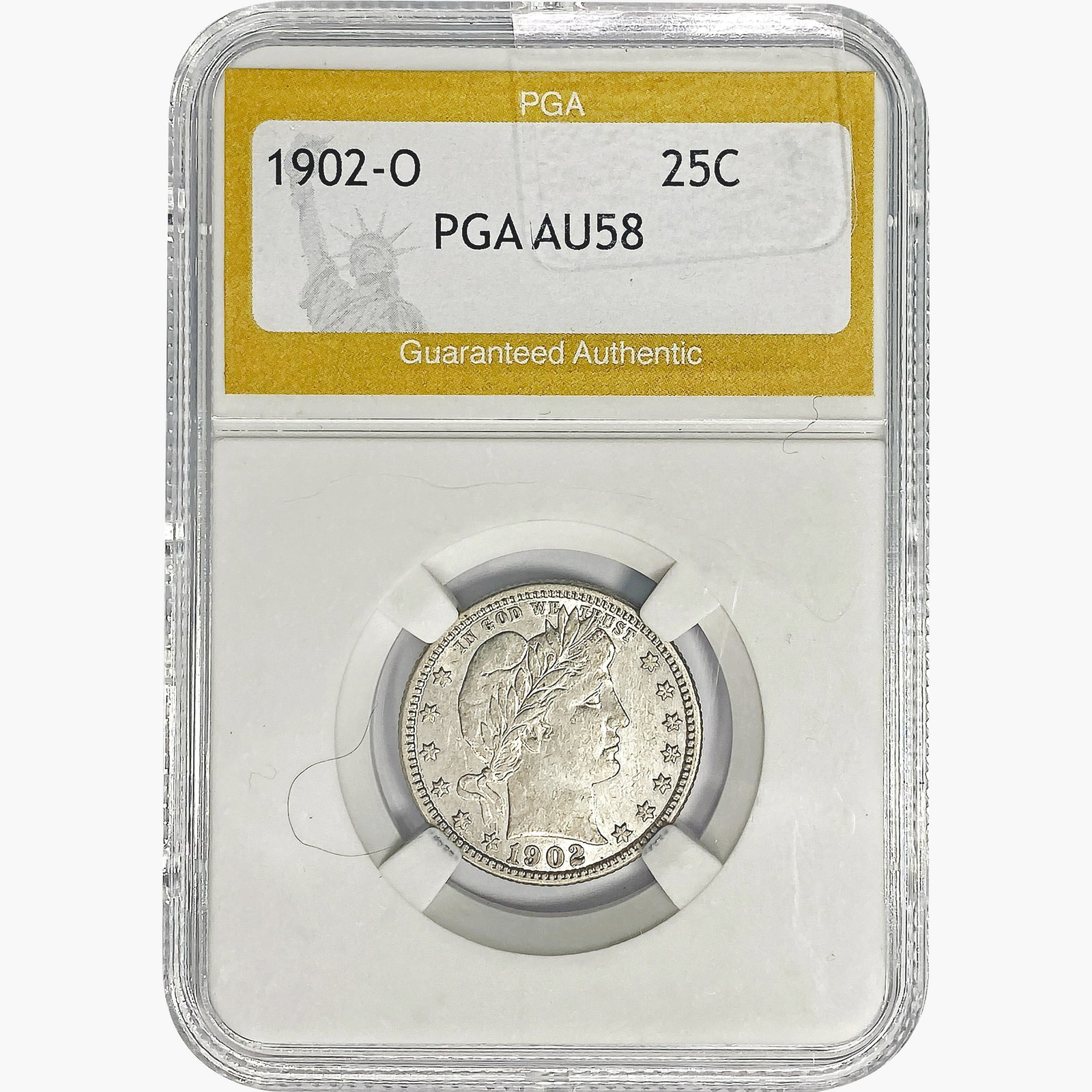 1902-O Barber Quarter PGA AU58 (1 of 2)