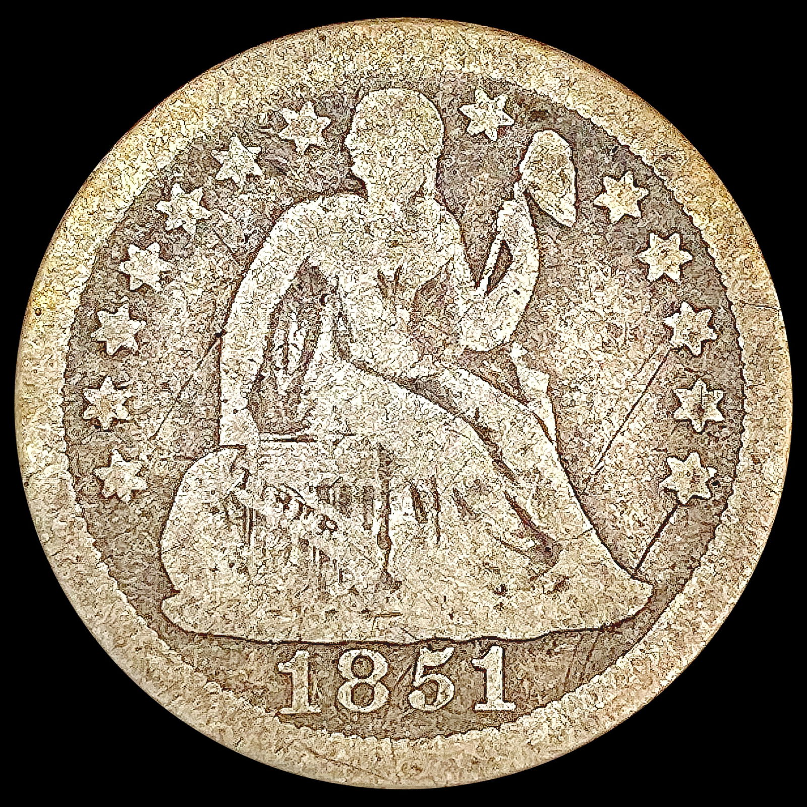 1851-O Seated Liberty Dime NICELY CIRCULATED (1 of 2)