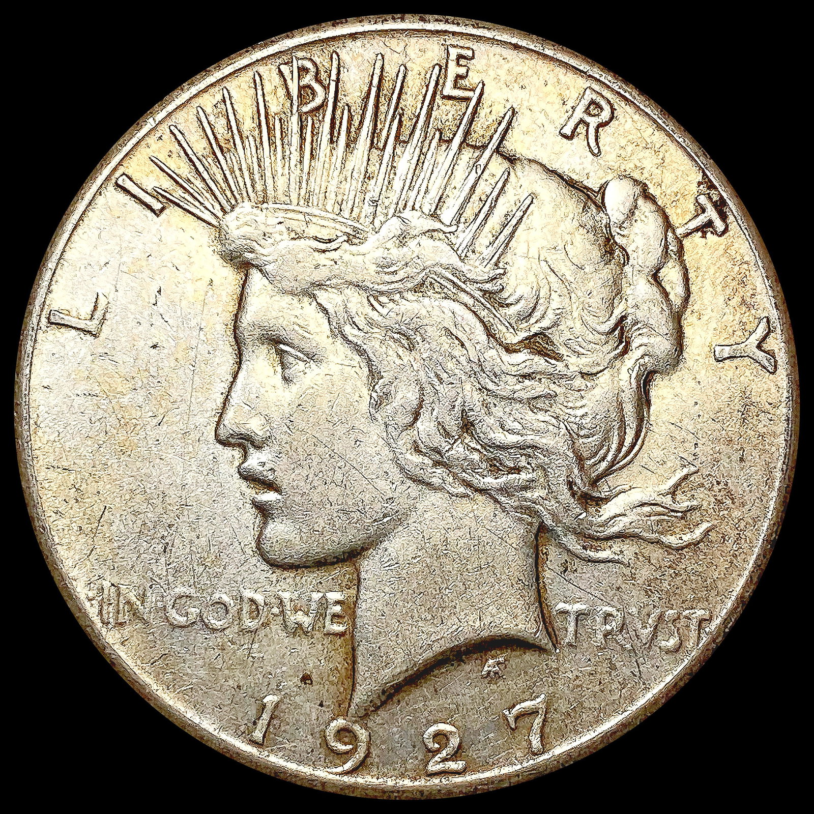 1927 Silver Peace Dollar NEARLY UNCIRCULATED (1 of 2)