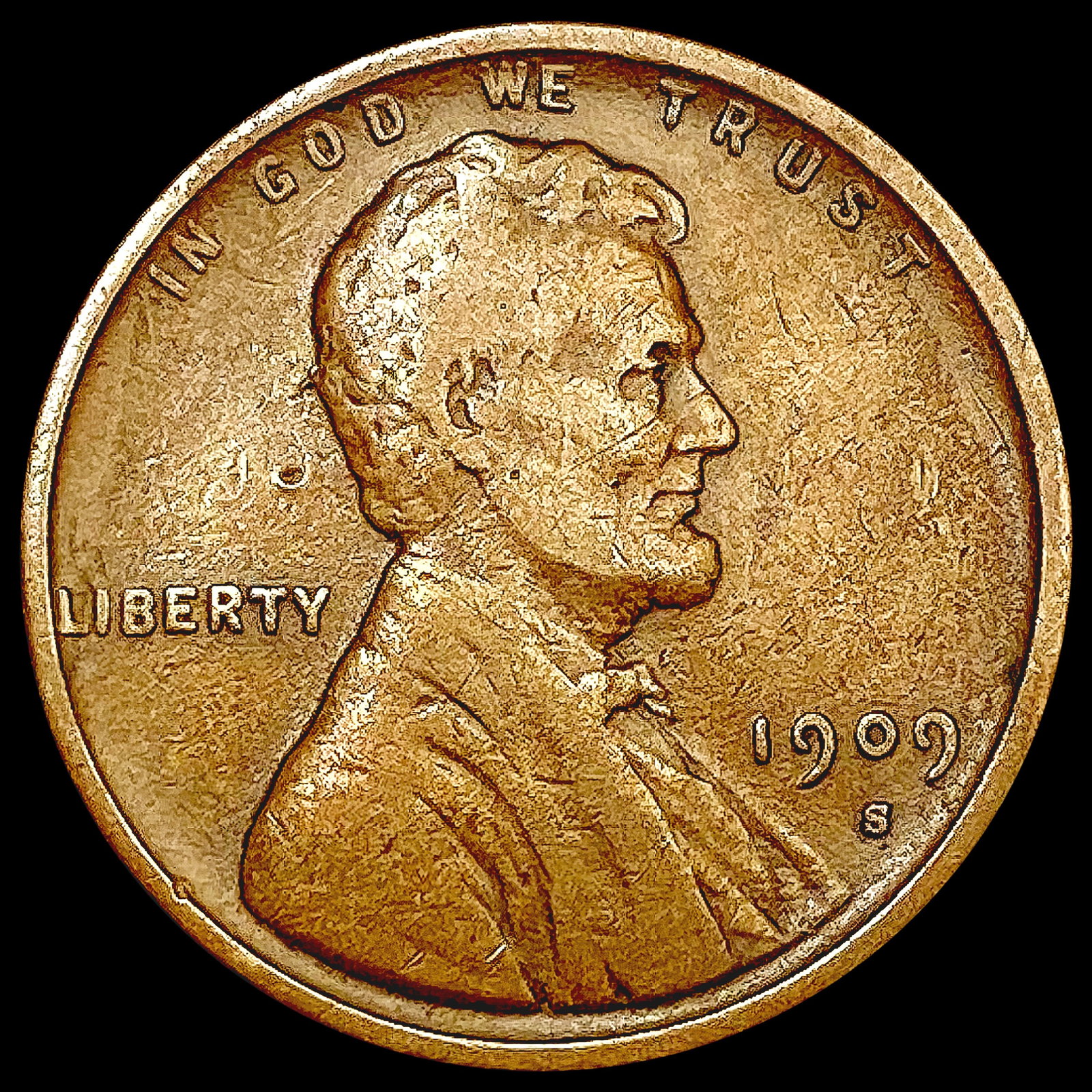 1909-S Wheat Cent NICELY CIRCULATED (1 of 2)
