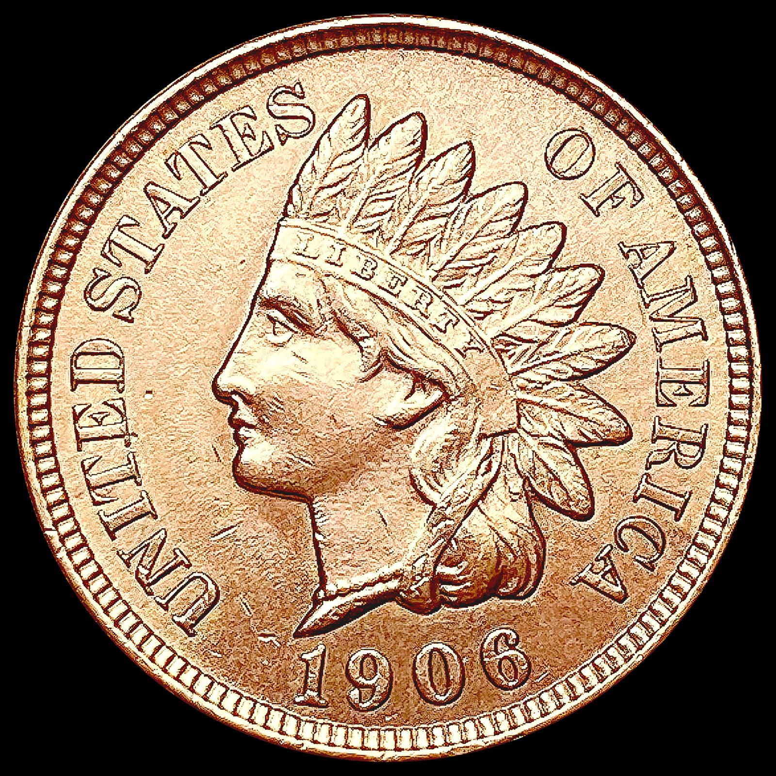 1906 RED Indian Head Cent CHOICE BU (1 of 2)