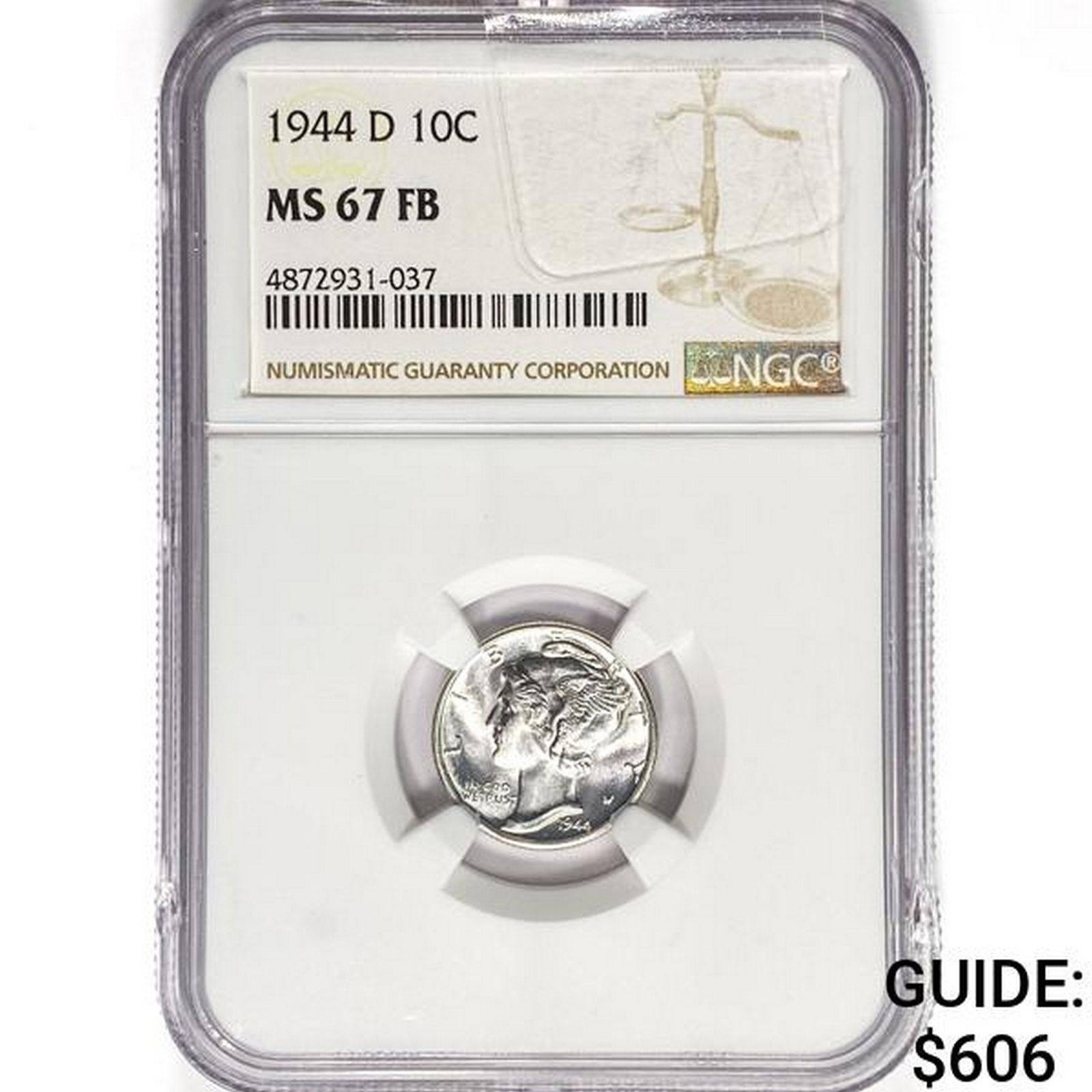1944-D Mercury Silver Dime NGC MS67 FB (1 of 2)