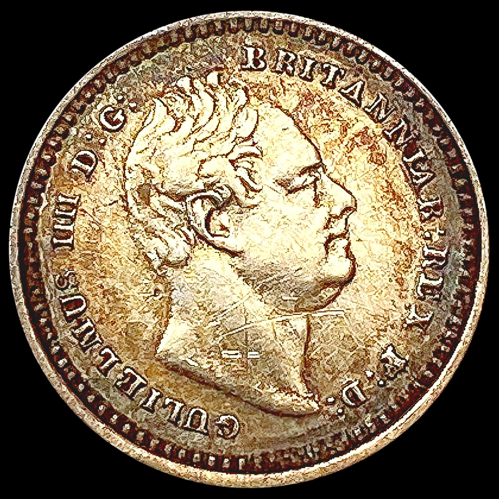 1834 G. Britain Silver 1-1/2 Pence CLOSELY UNCIRCU (1 of 2)