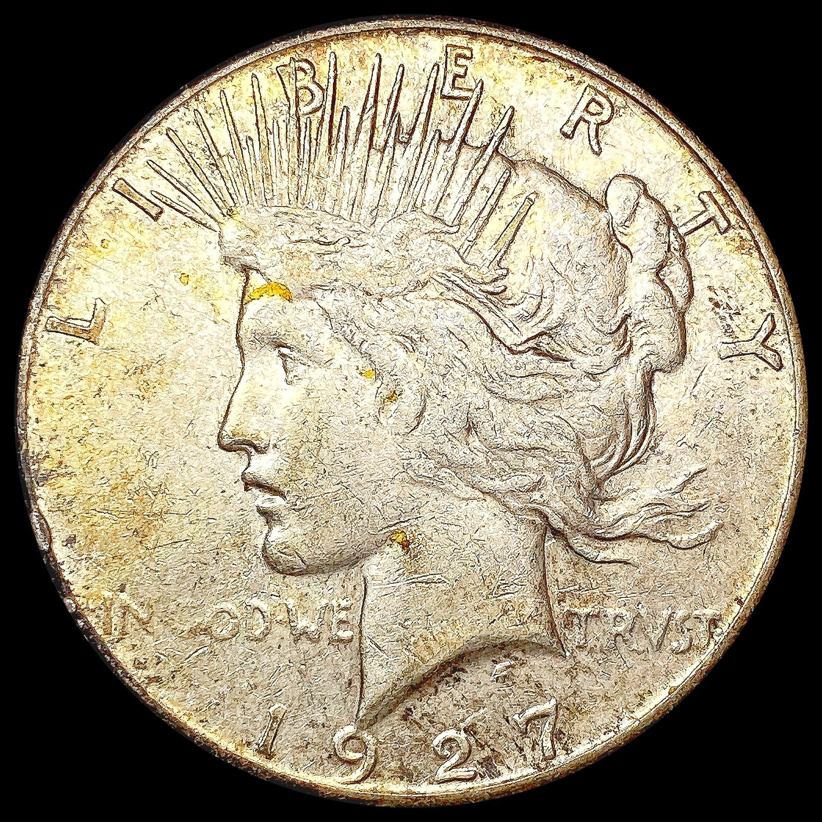 1927-S Silver Peace Dollar NEARLY UNCIRCULATED (1 of 2)