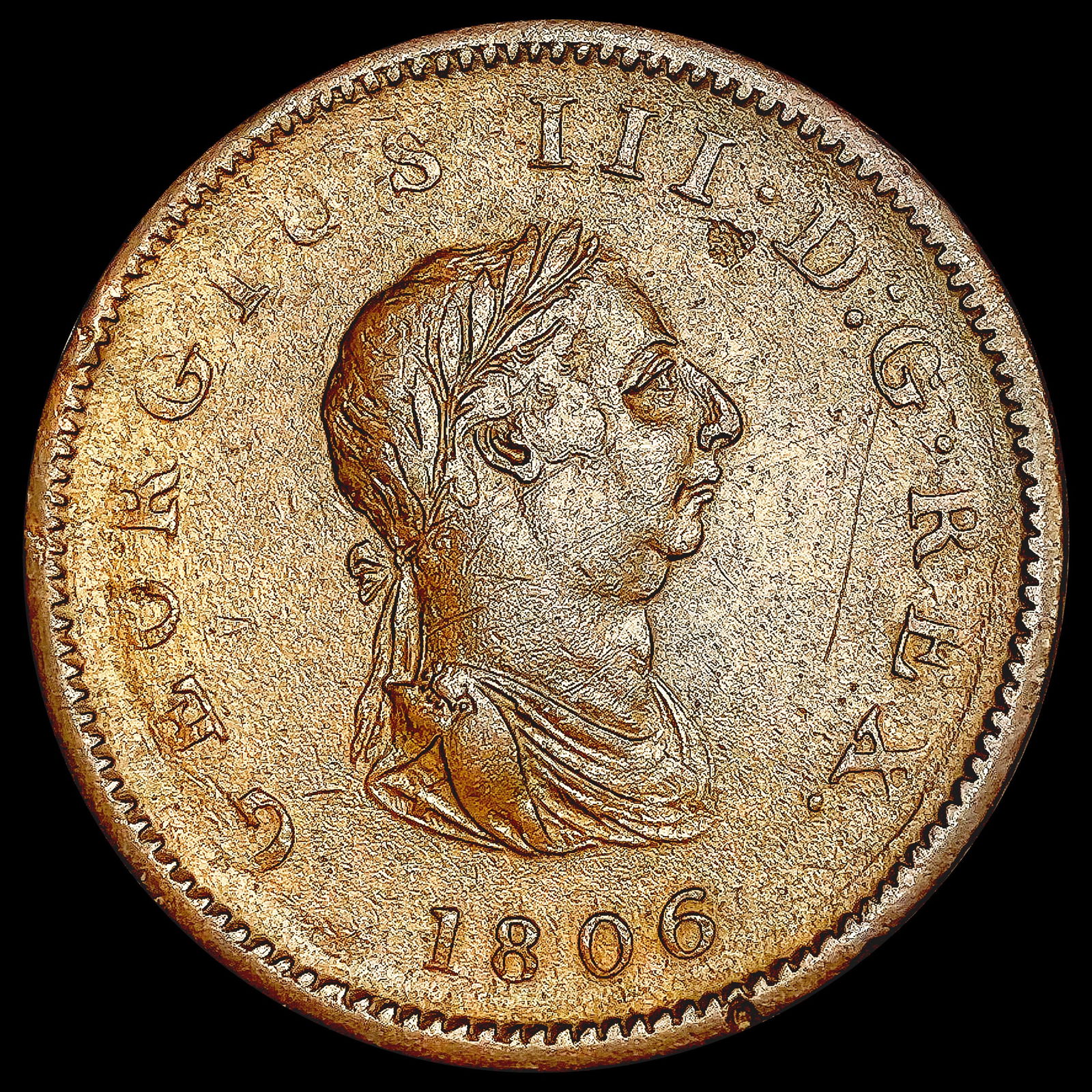 1806 G. Britain Halfpenny CLOSELY UNCIRCULATED (1 of 2)