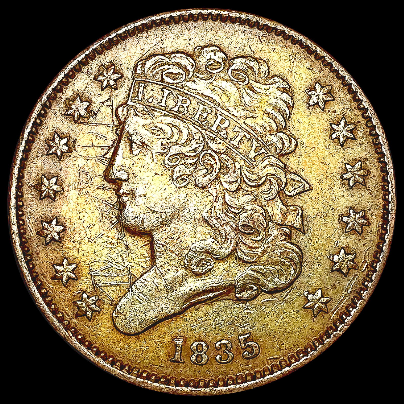 1835 Classic Head Half Cent NEARLY UNCIRCULATED (1 of 2)
