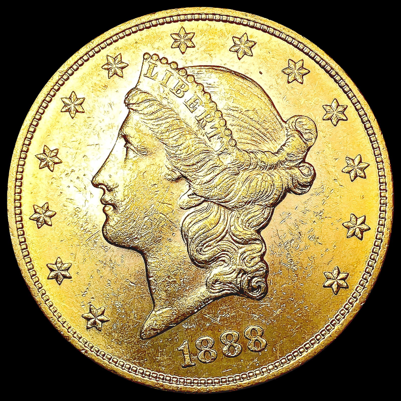 1888-S $20 Gold Double Eagle CHOICE AU (1 of 2)