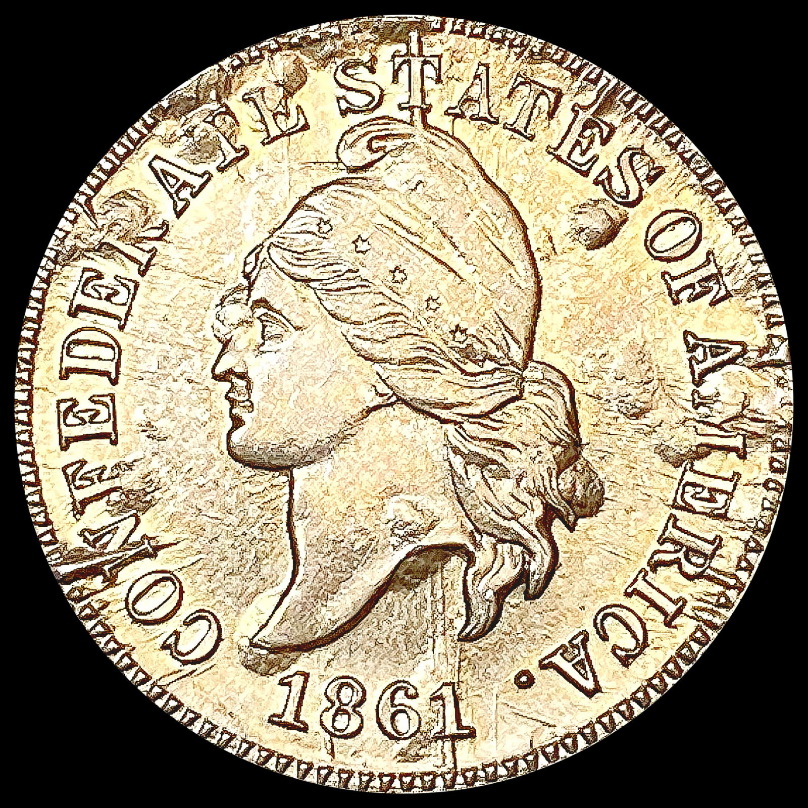 1961 Confederate Silver 1 Cent HIGH GRADE: 1961 Confederate Silver 1 Cent HIGH GRADE