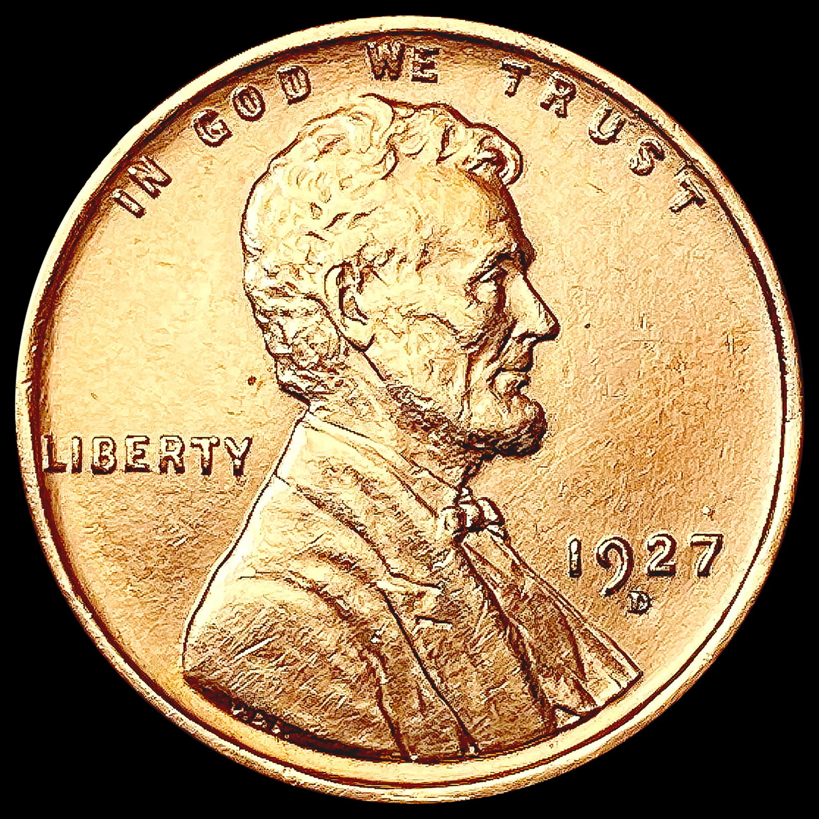 1927-D RED Wheat Cent UNCIRCULATED (1 of 2)
