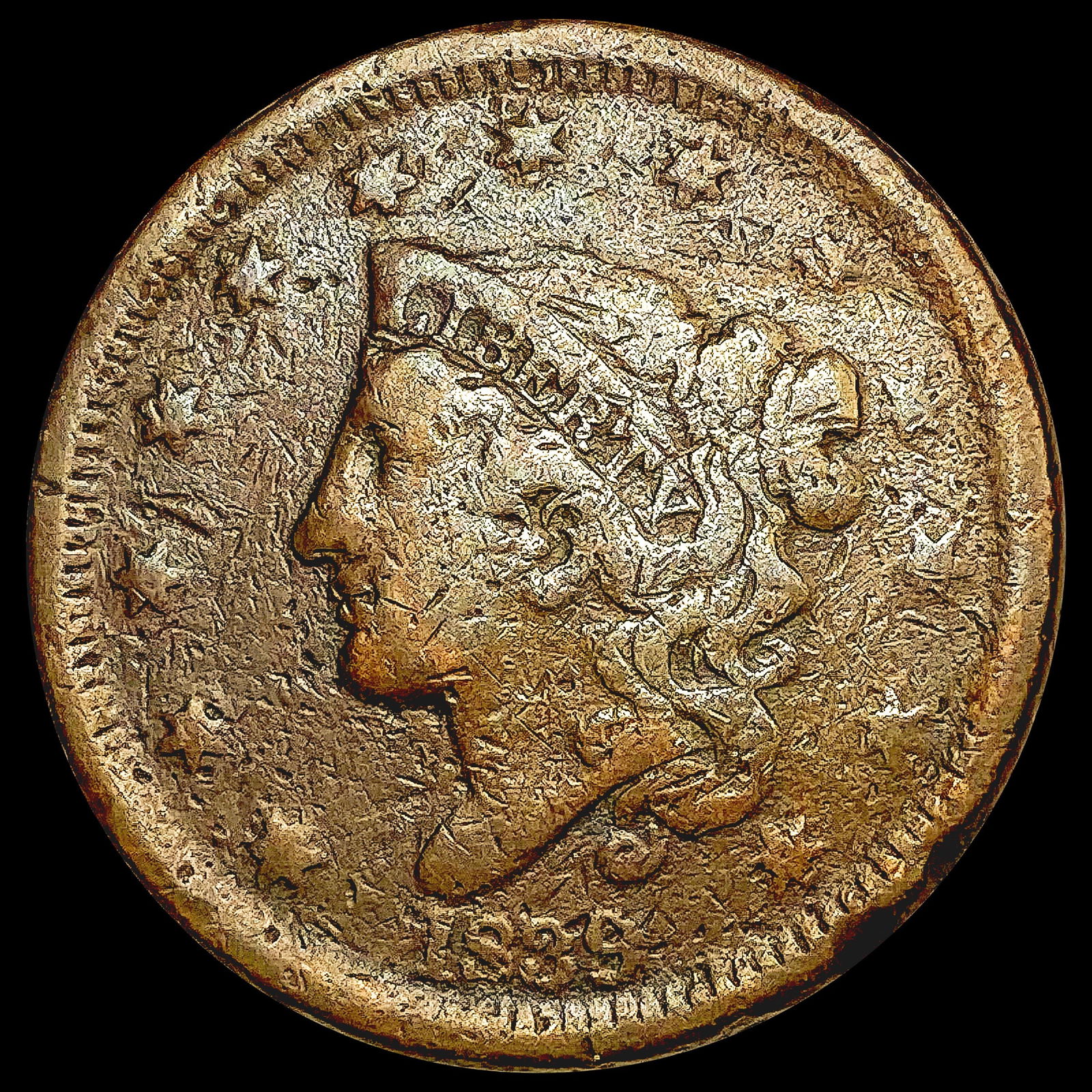 1839 / 6 Coronet Head Large Cent LIGHTLY CIRCULATE (1 of 2)