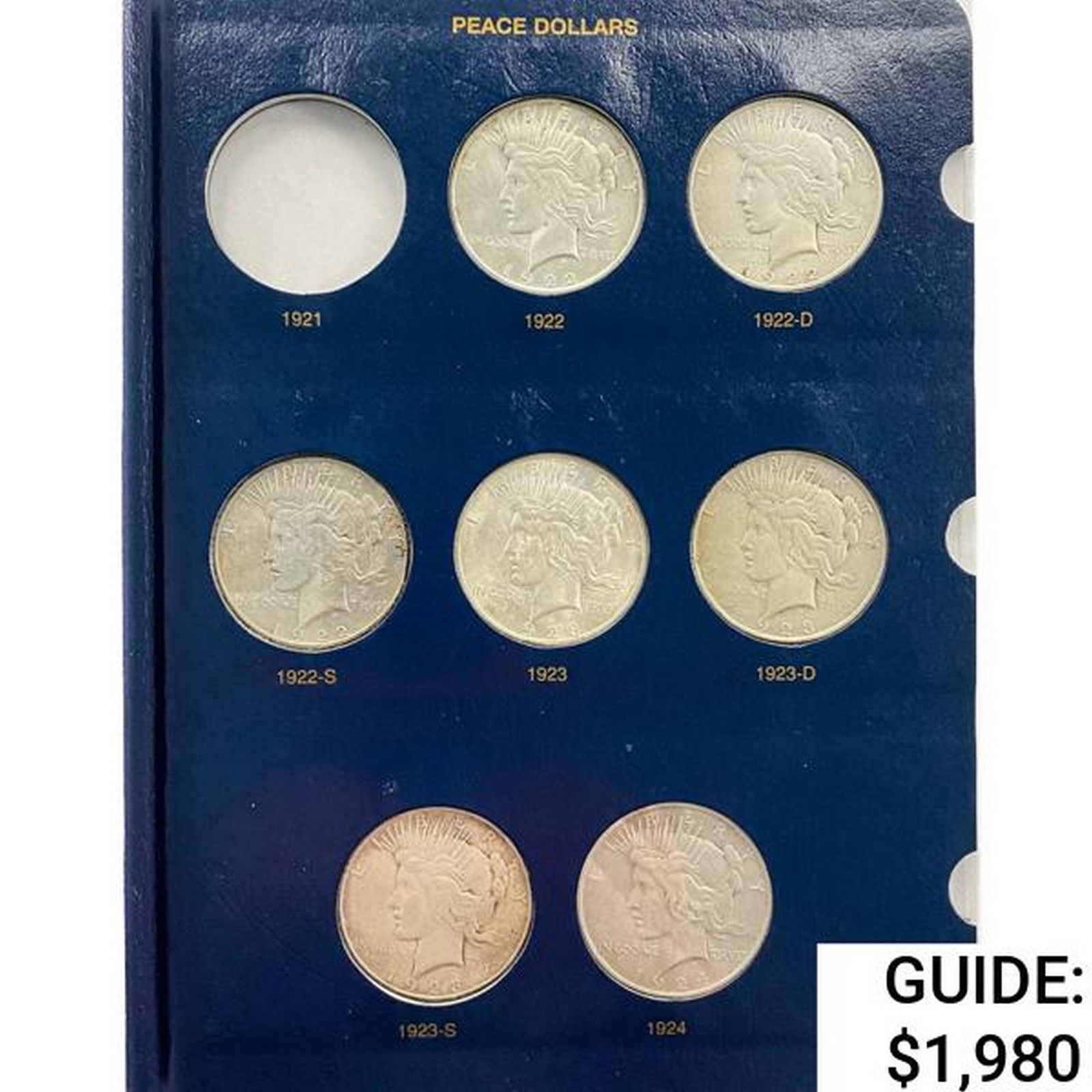 1921-1935 Peace Silver Dollar Book (21 Coins) (1 of 7)