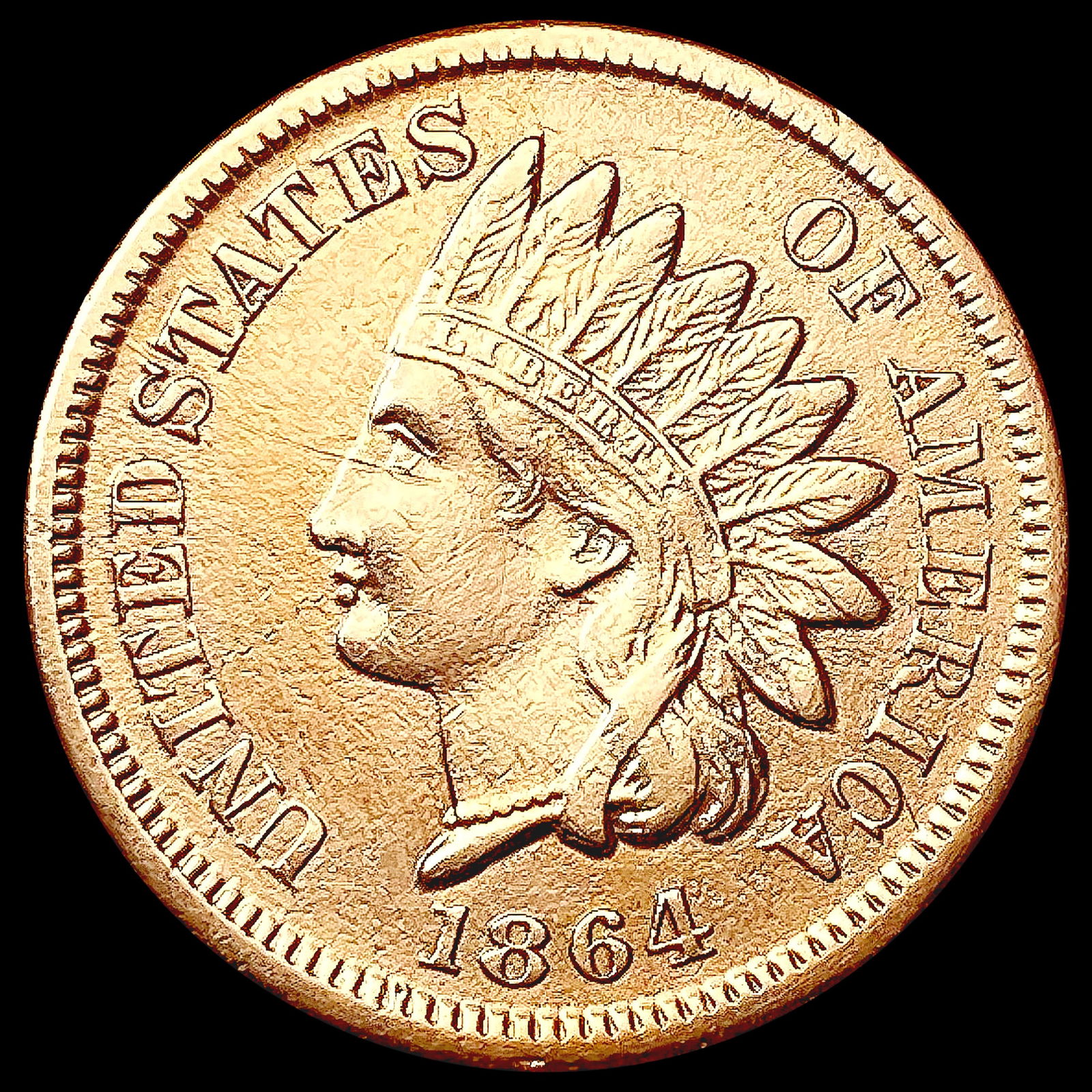 1864 Indian Head Cent CHOICE AU (1 of 2)