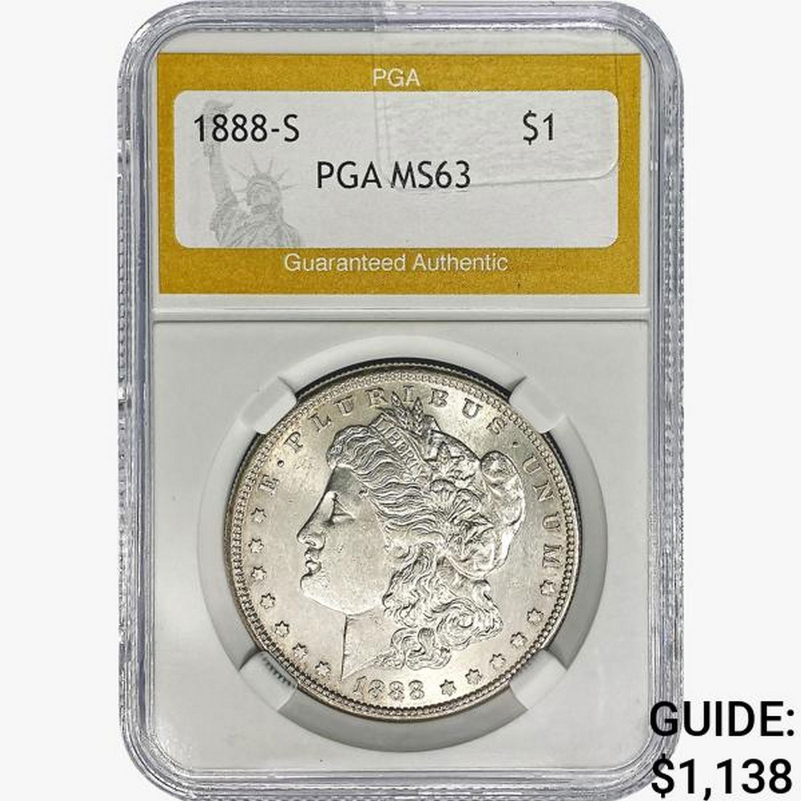 1888-S Morgan Silver Dollar PGA MS63 (1 of 2)