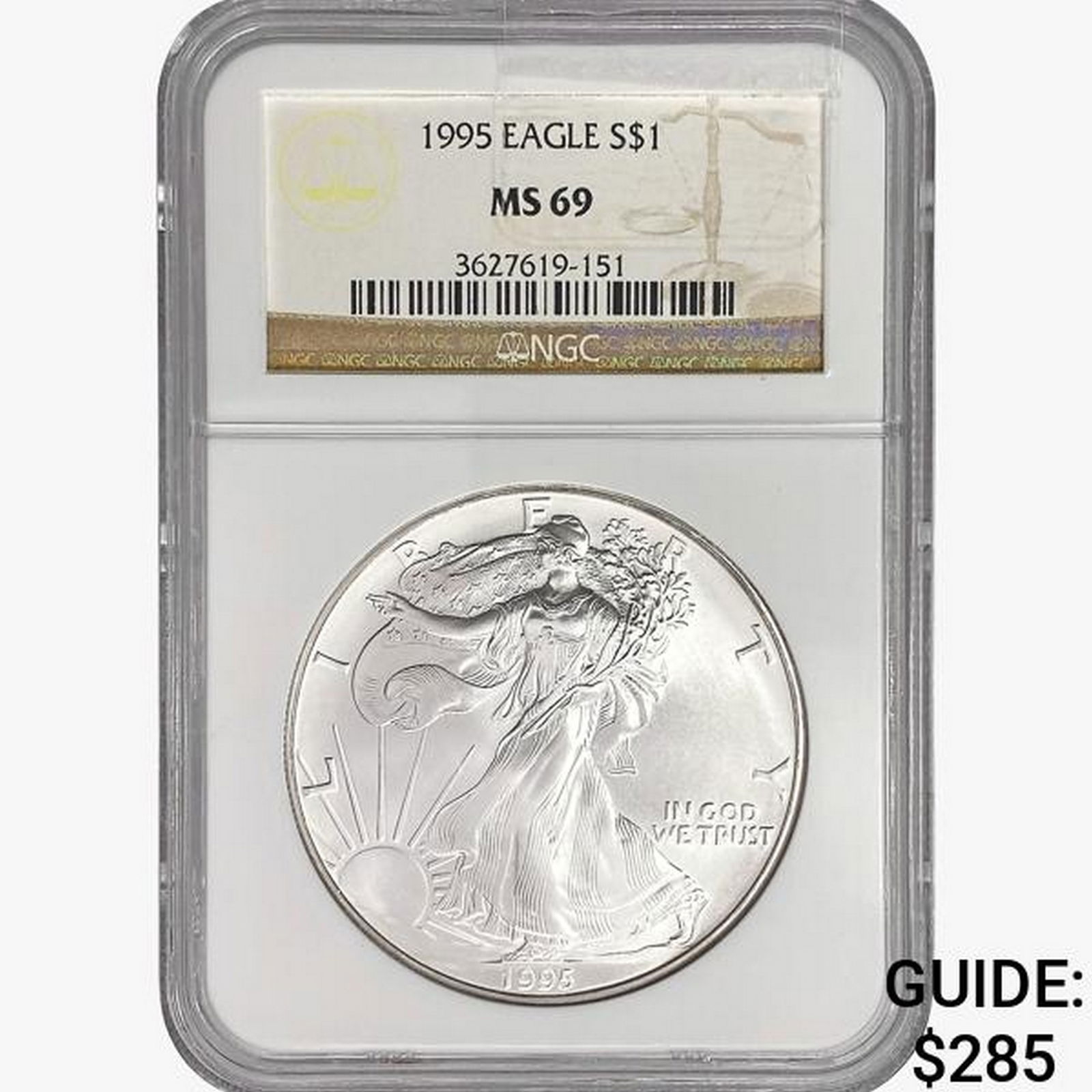 1995 American Silver Eagle NGC MS69 (1 of 2)