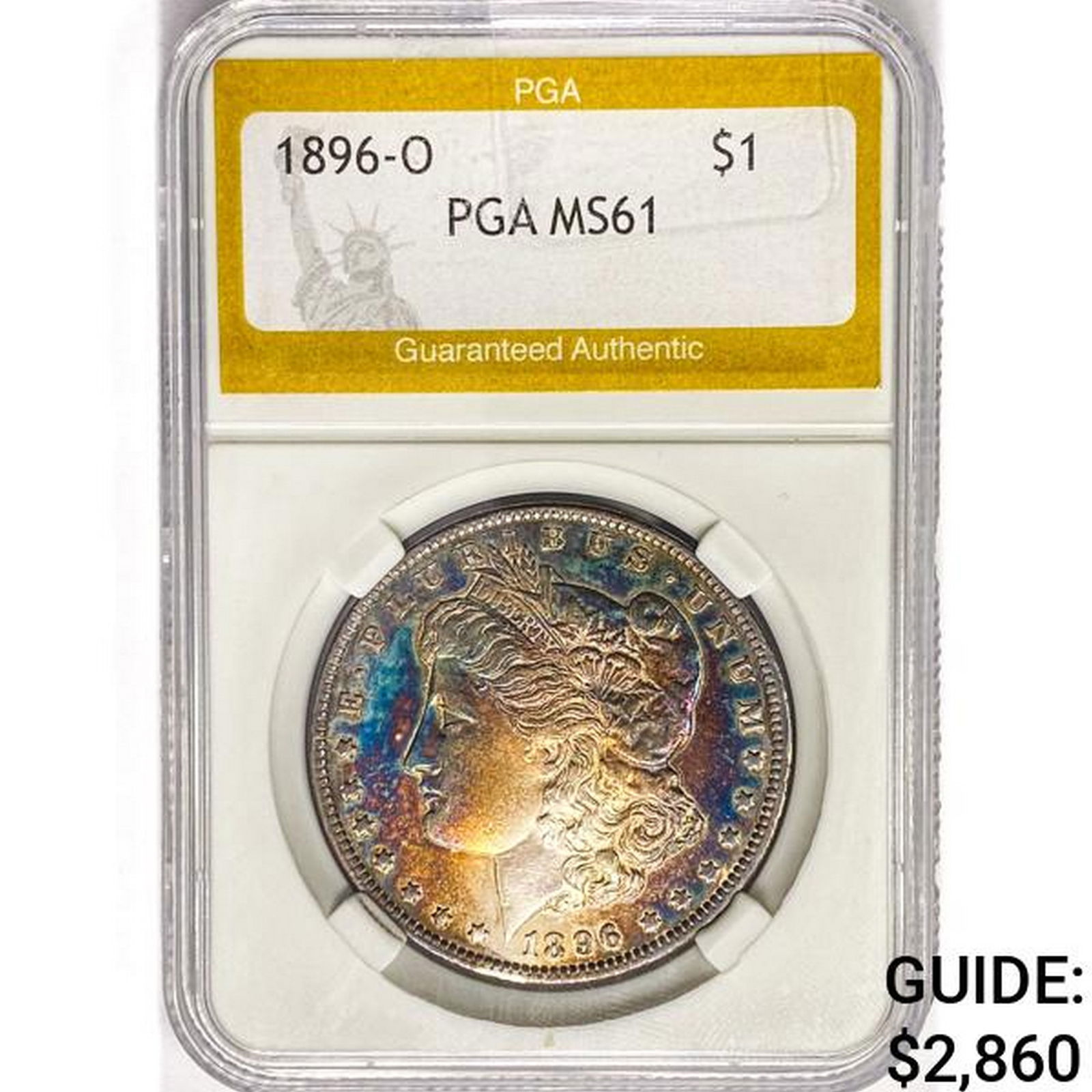 1896-O Morgan Silver Dollar PGA MS61 (1 of 2)