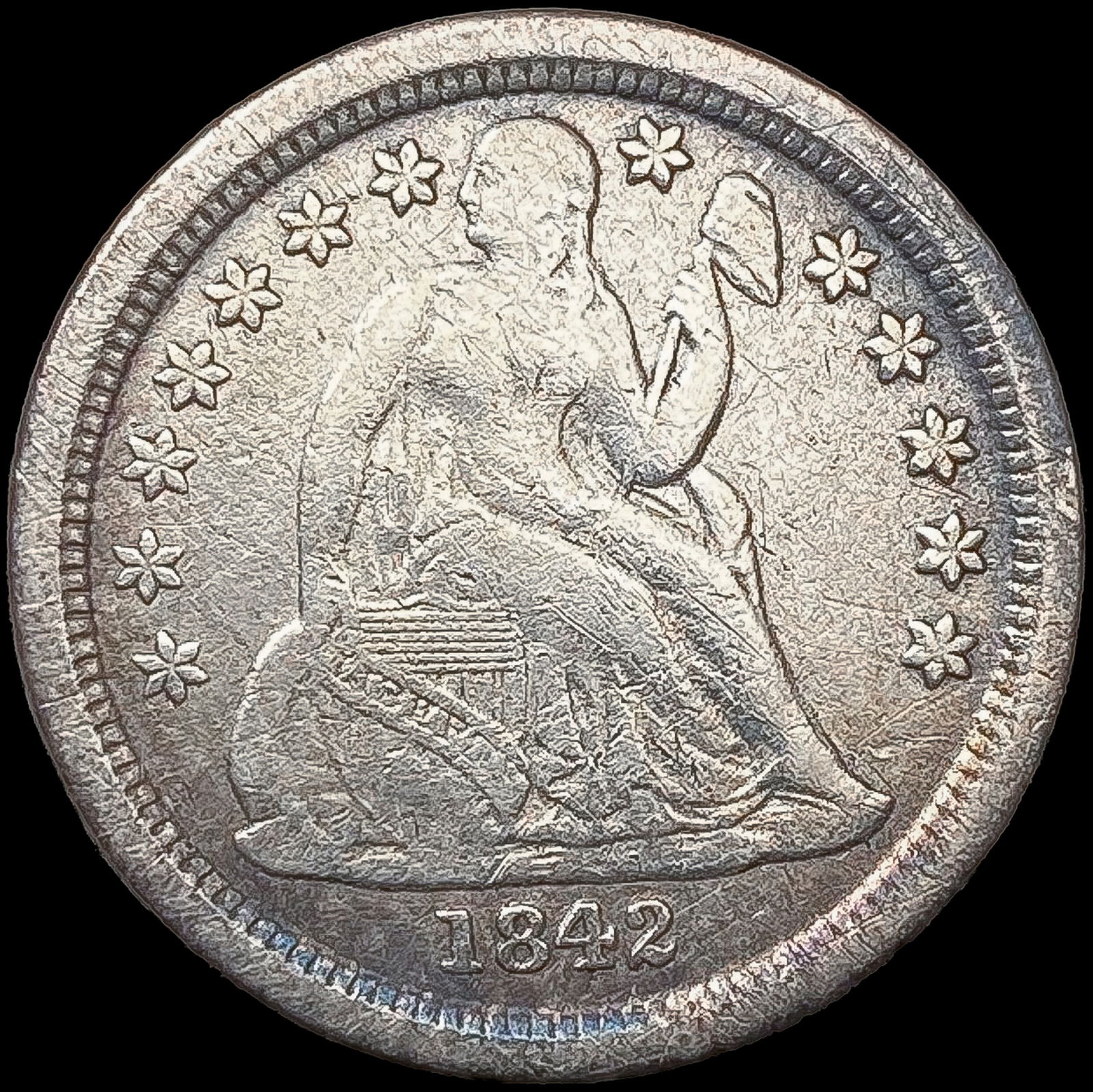 1842-O Seated Liberty Dime LIGHTLY CIRCULATED (1 of 2)