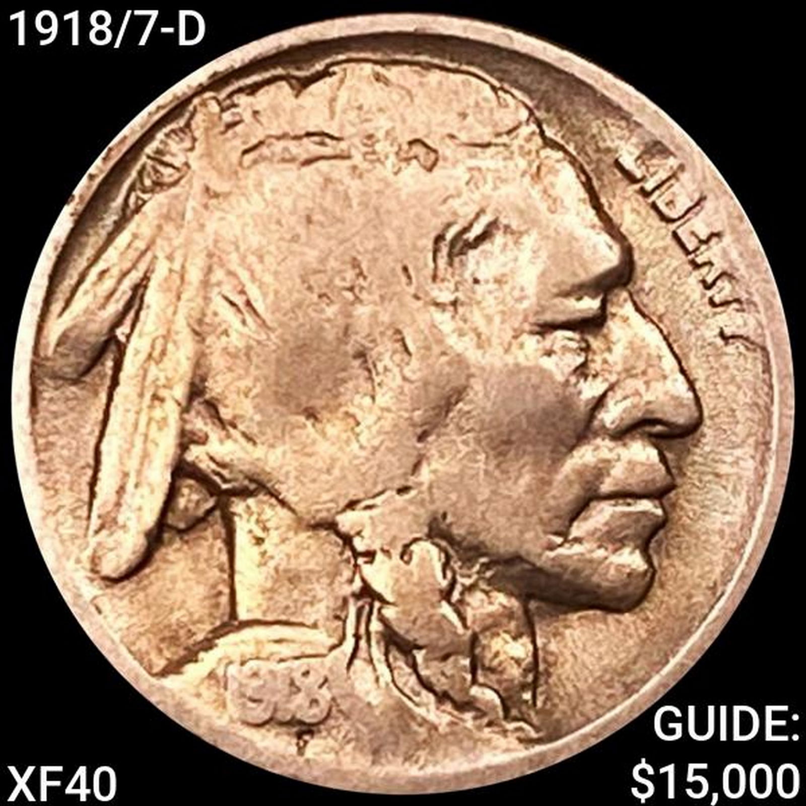 1918-D Buffalo Nickel NEARLY UNCIRCULATED (1 of 2)