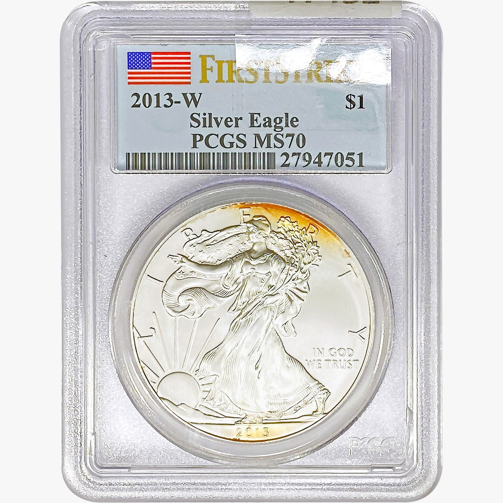 2013-W American 1oz Silver Eagle PCGS MS70 (1 of 2)
