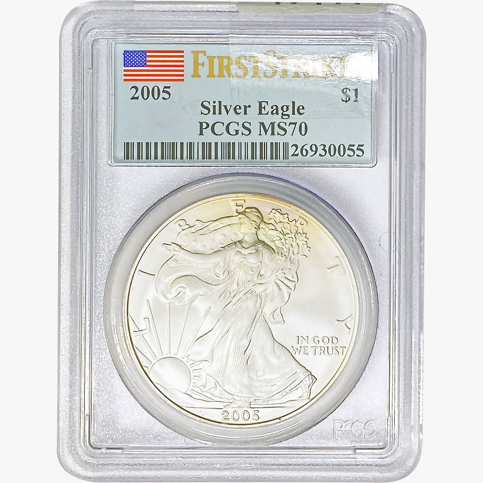 2005 American 1oz Silver Eagle PCGS MS70 (1 of 2)