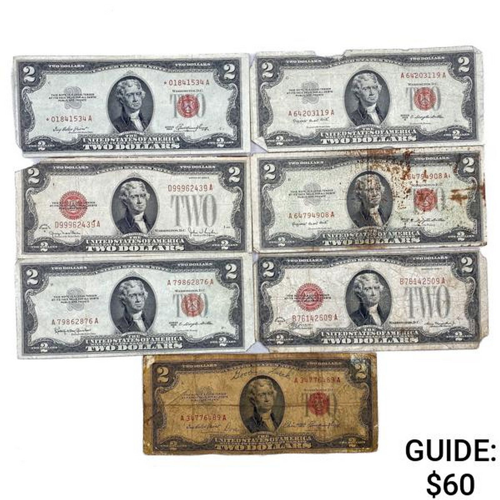 1928-1953 US $2 Legal Tender Notes some w/ Stars( (1 of 2)