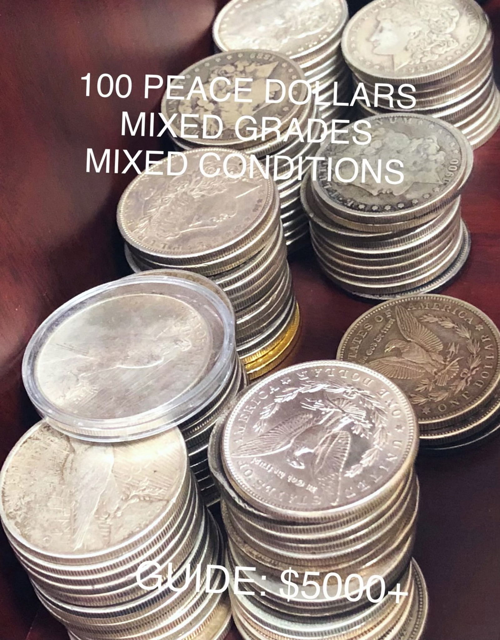 (100) Silver Peace Dollars -Mixed Dates/Conditions (1 of 1)