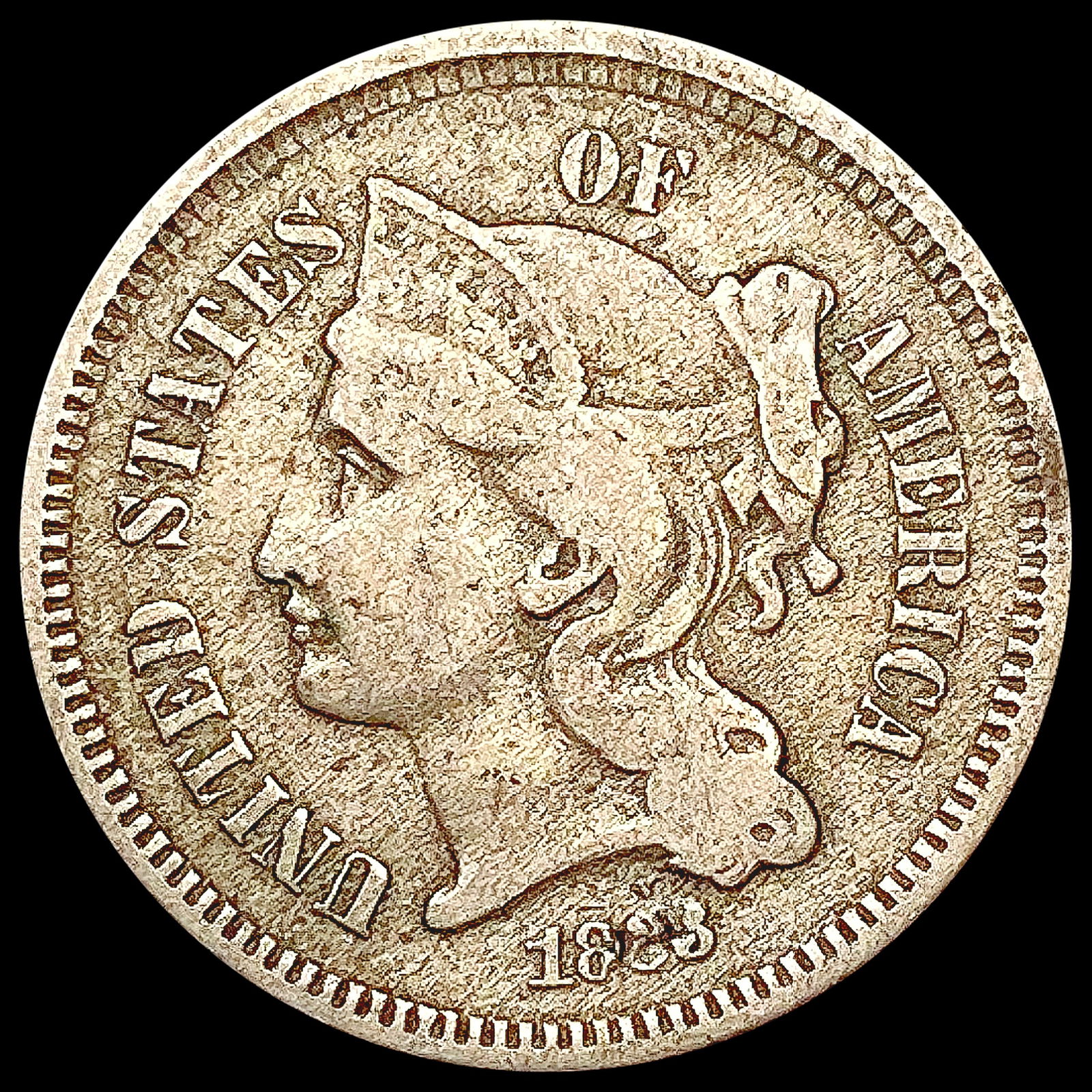 1883 Nickel Three Cent LIGHTLY CIRCULATED (1 of 2)