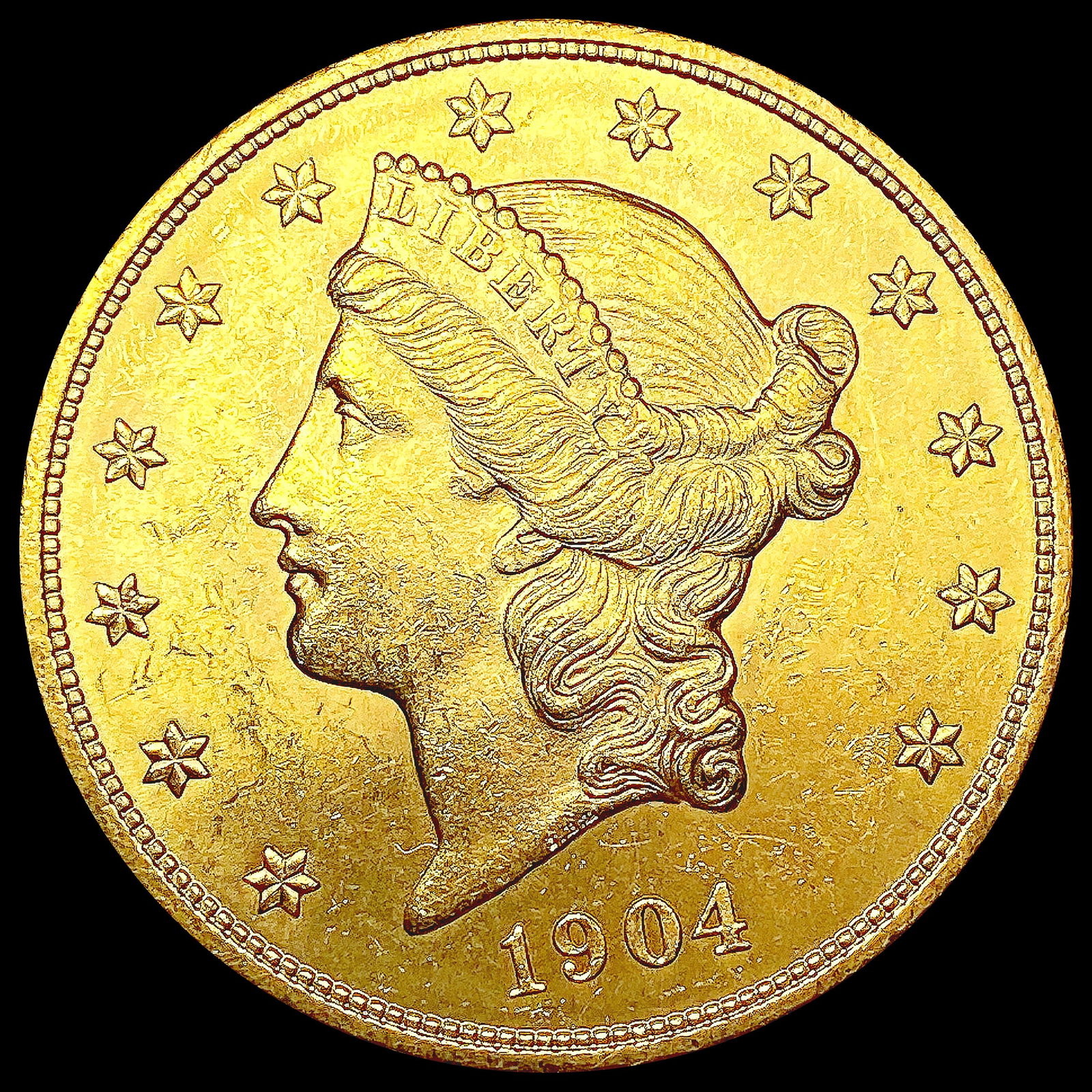 1904 $20 Gold Double Eagle CLOSELY UNCIRCULATED (1 of 2)