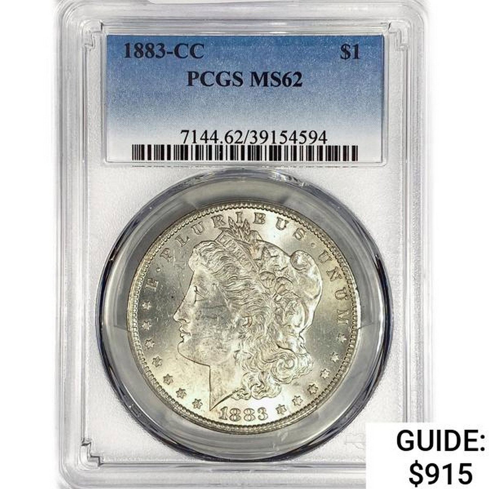 1883-CC Morgan Silver Dollar PCGS MS62: 1883-CC Morgan Silver Dollar PCGS MS62