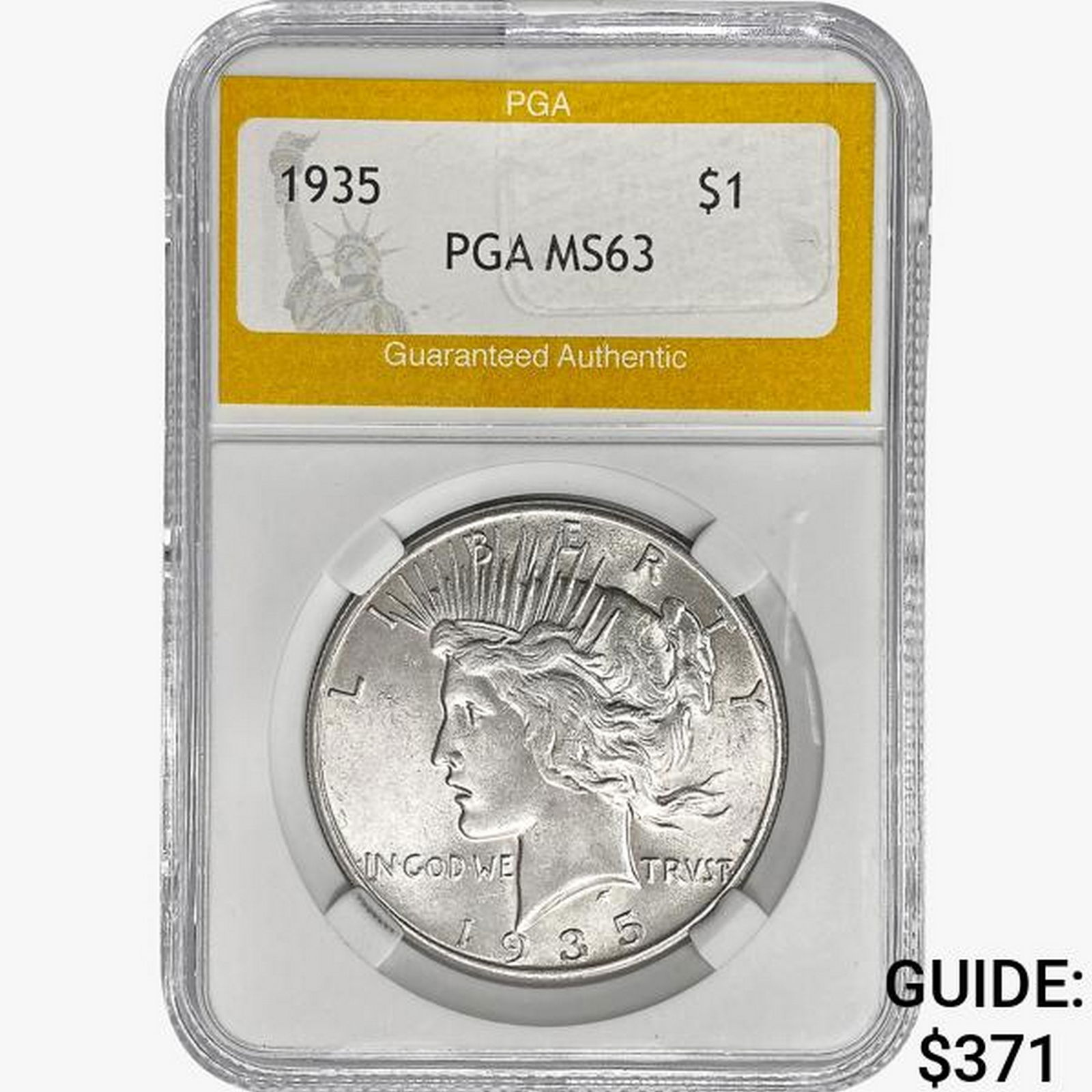 1935 Silver Peace Dollar PGA MS63 (1 of 2)
