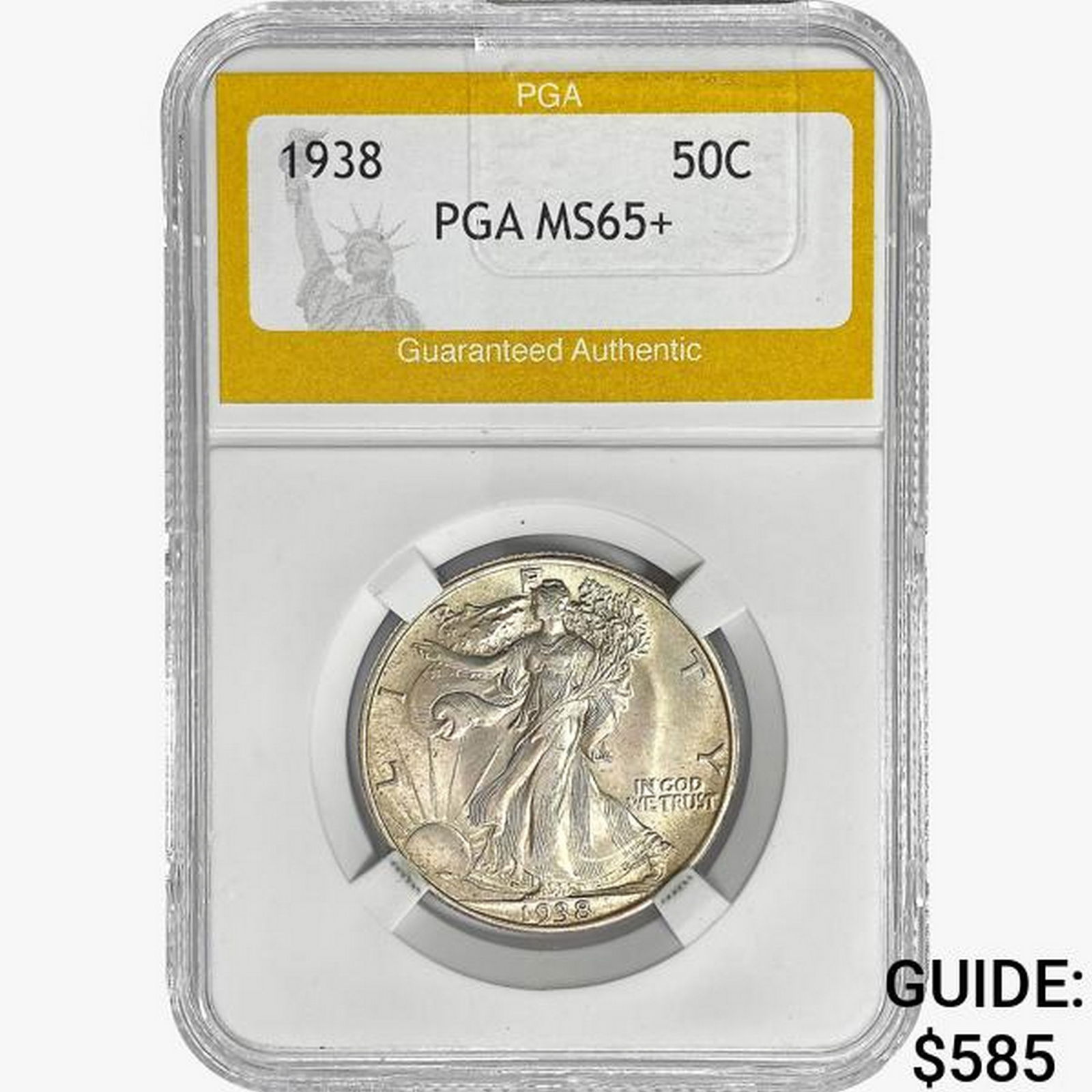 1938 Walking Liberty Half Dollar PGA MS65+ (1 of 2)