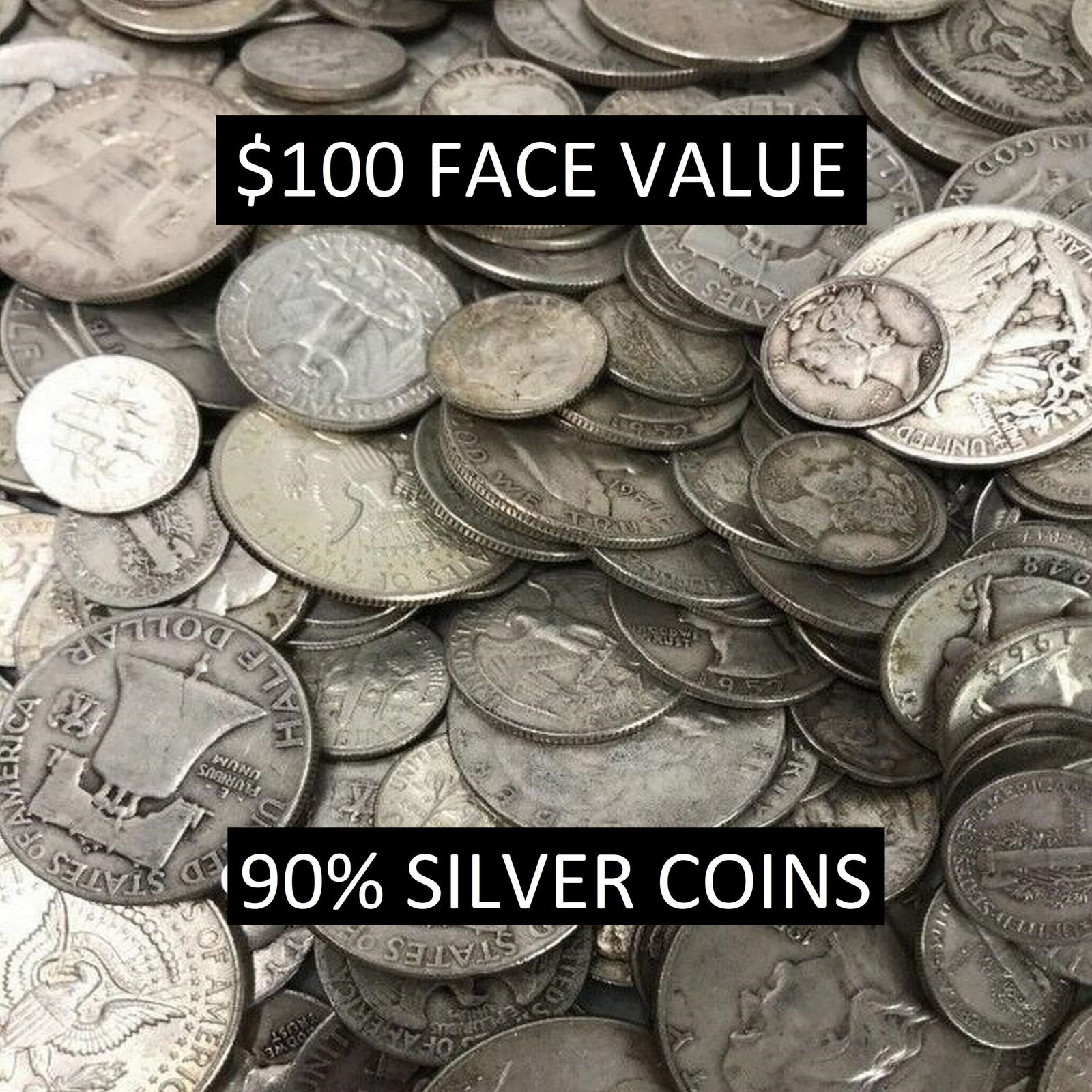 $100 Face Value 90% US Silver Coins - HIGH DEMAND (1 of 1)