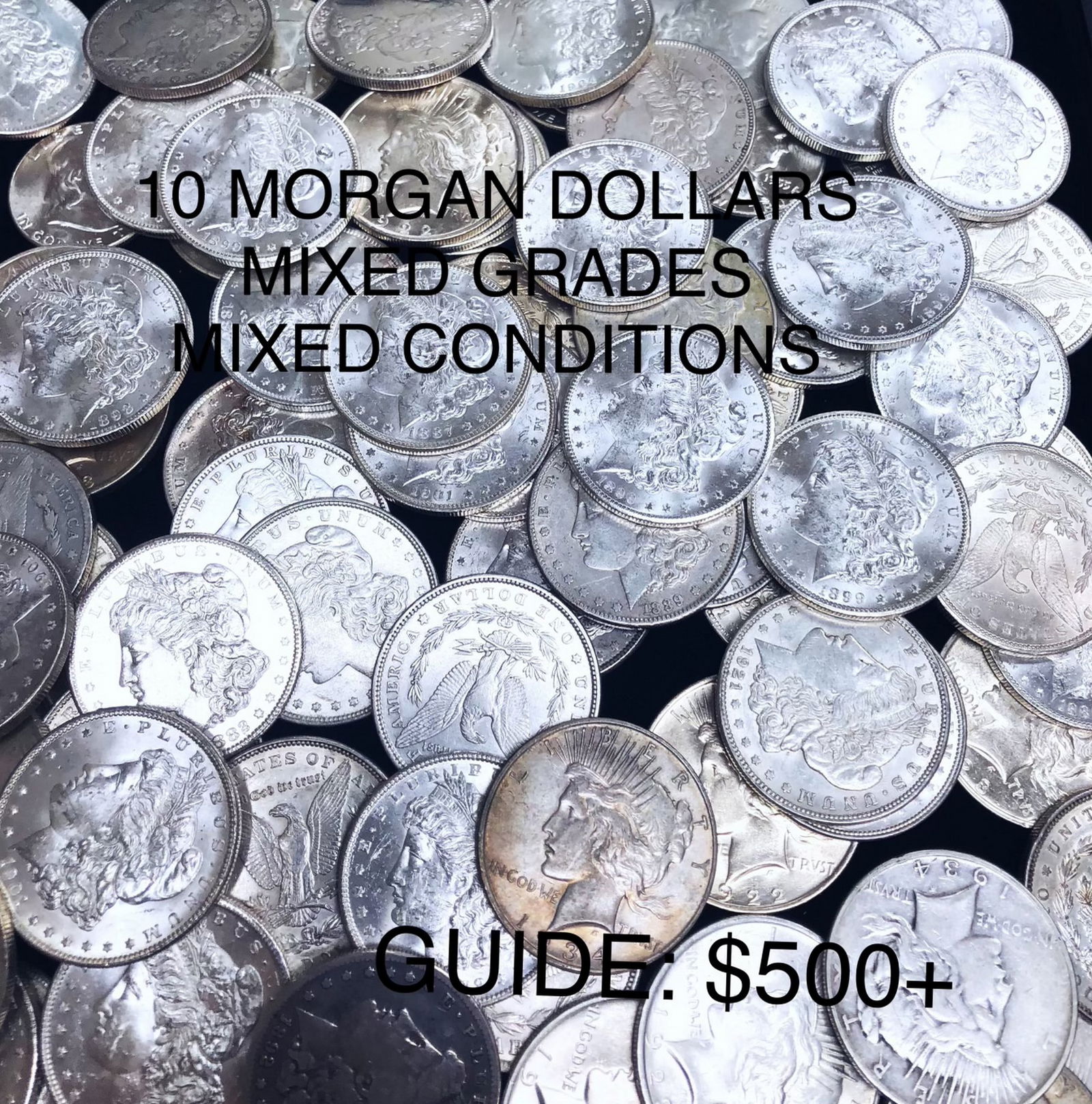(10) Silver Morgan Dollars - Mixed Dates/Condition (1 of 1)